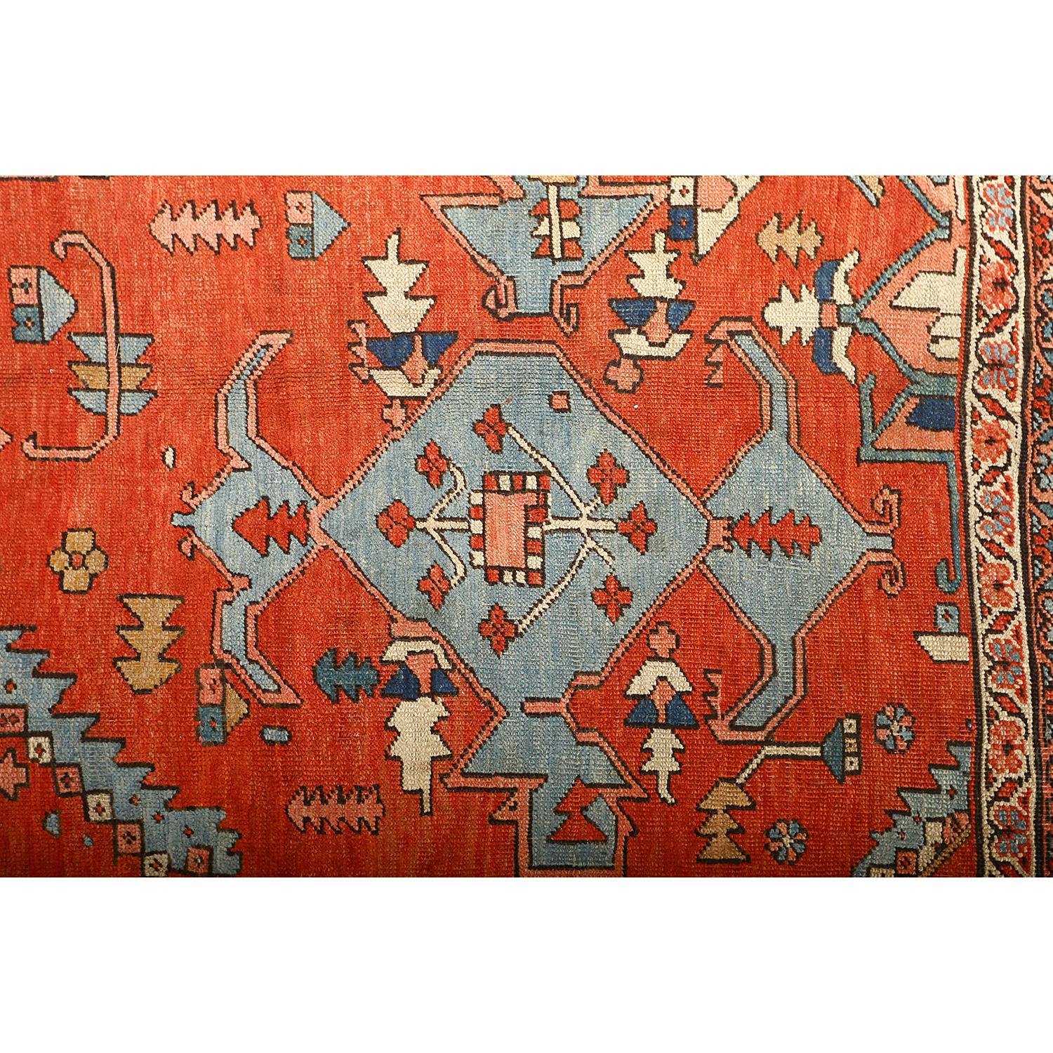 19th Century Antique Persian Serapi - Size: 19 ft 2 in x 11 ft 2 in For Sale