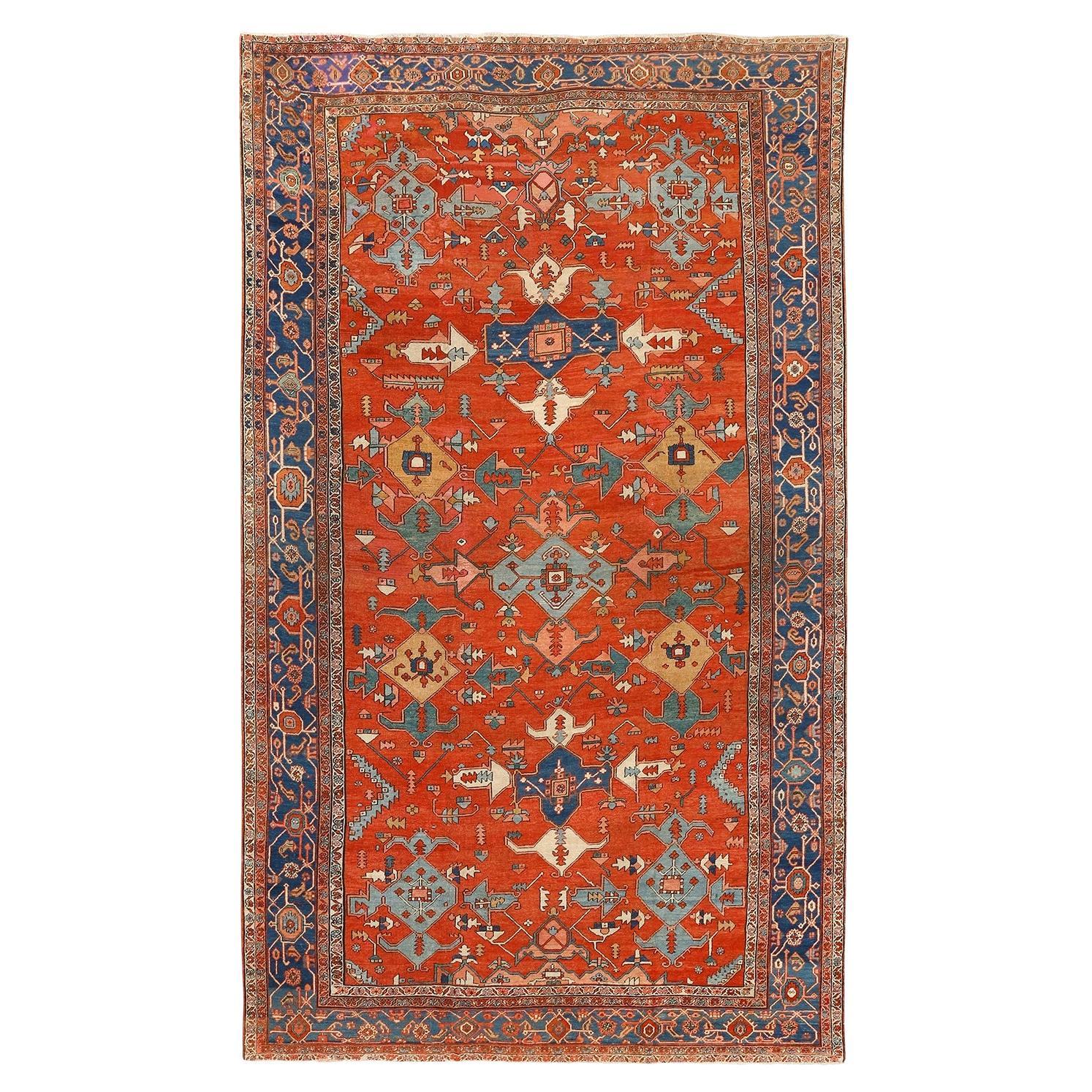 Antique Persian Serapi - Size: 19 ft 2 in x 11 ft 2 in For Sale