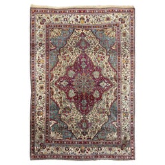 Persian Silk Kashan Mohtasham - Size: 6 ft 8 in x 4 ft 6 in