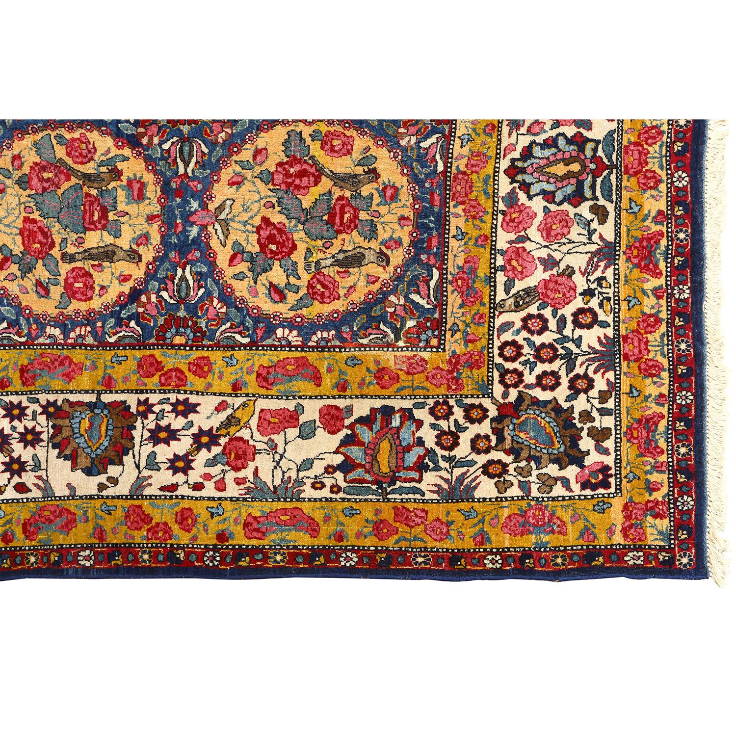 19th Century Damoka Collection Persian Antique Tehran - Size: 10 ft 0 in x 6 ft 8in For Sale