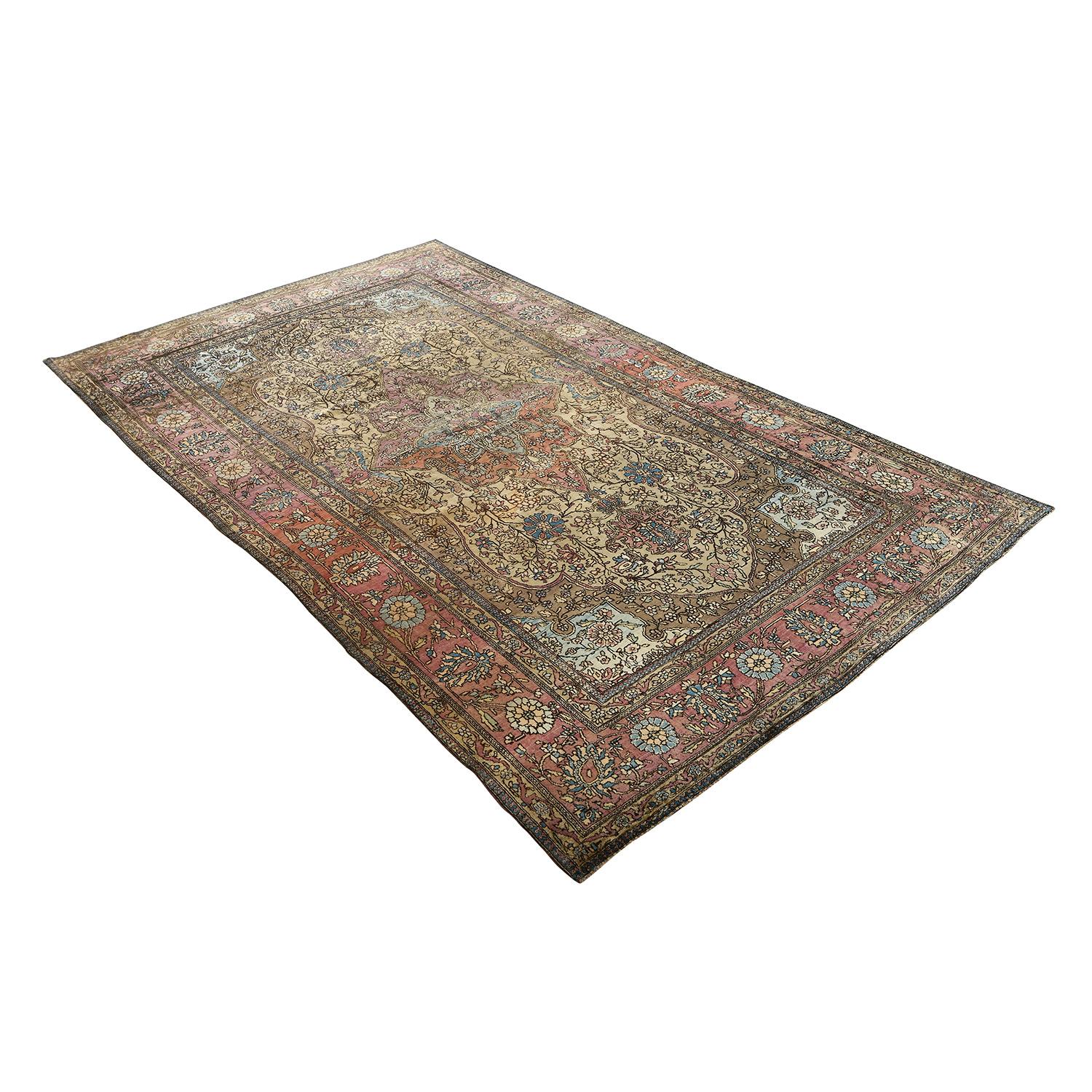 This Pure Silk Antique Farahan is a masterpiece of enduring opulence and unparalleled craftsmanship. Originating from the esteemed Farahan region in Persia, these rugs are not just floor coverings; they are exquisite works of art that radiate