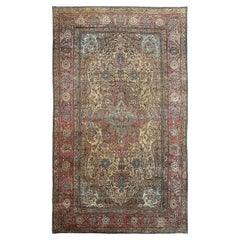 Damoka Collection Pure Silk Persian Antique Farahan - Size: 7 ft 6 in x 4 ft 4in