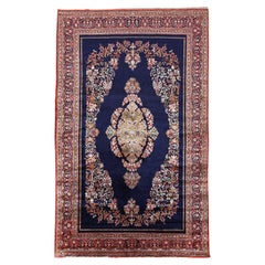 Damoka Collection Pure Silk Vintage Persian Kashan - Size: 9 ft 11 in x 6 ft 3in