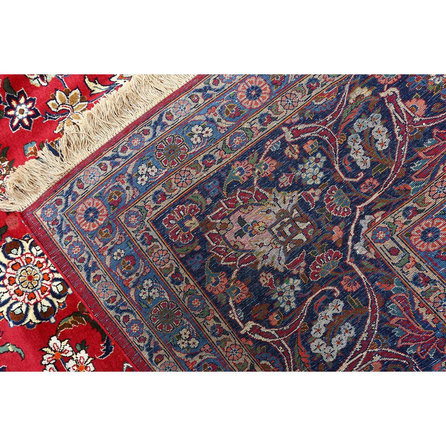 20th Century Persian Silk Kashan - Size: 13 ft 5 in x 10 ft 5 in For Sale