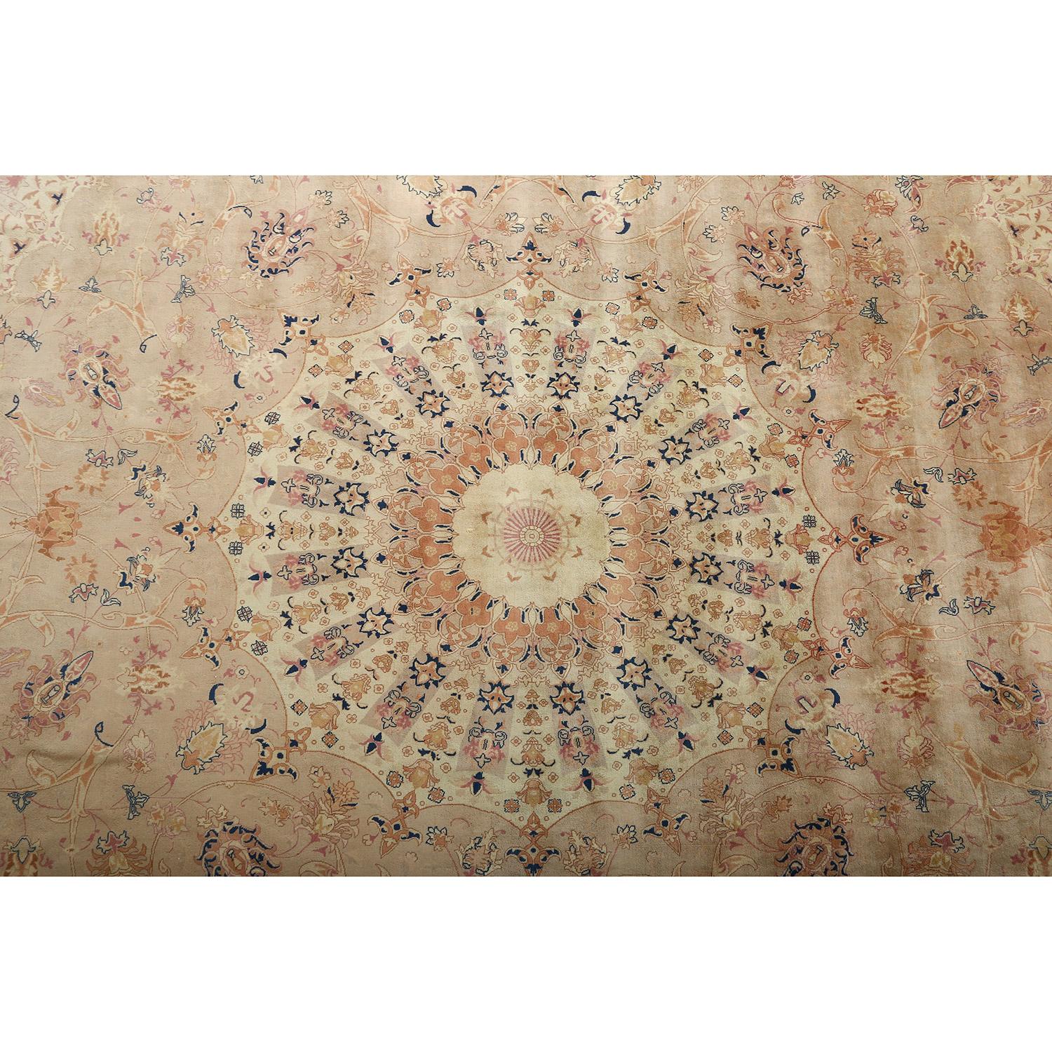 Vintage Persian Tabriz Emad - Size: 16 ft 5 in x 11 ft 2 in In Good Condition For Sale In Los Angeles, CA