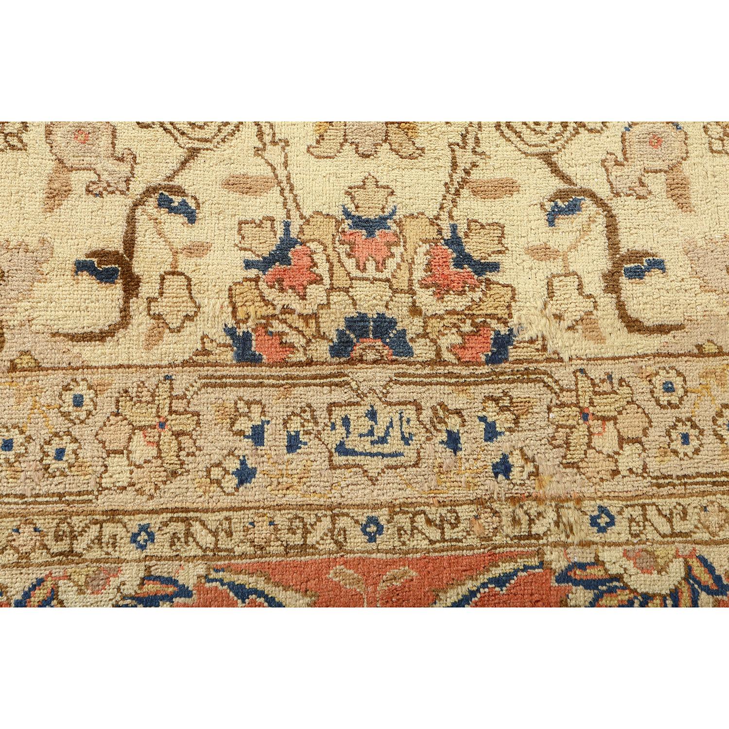 Collection'S Vintage Persian Tabriz Narvani - Dimensioni: 14 ft 2 in x 10 ft 11in In condizioni buone in vendita a Los Angeles, CA