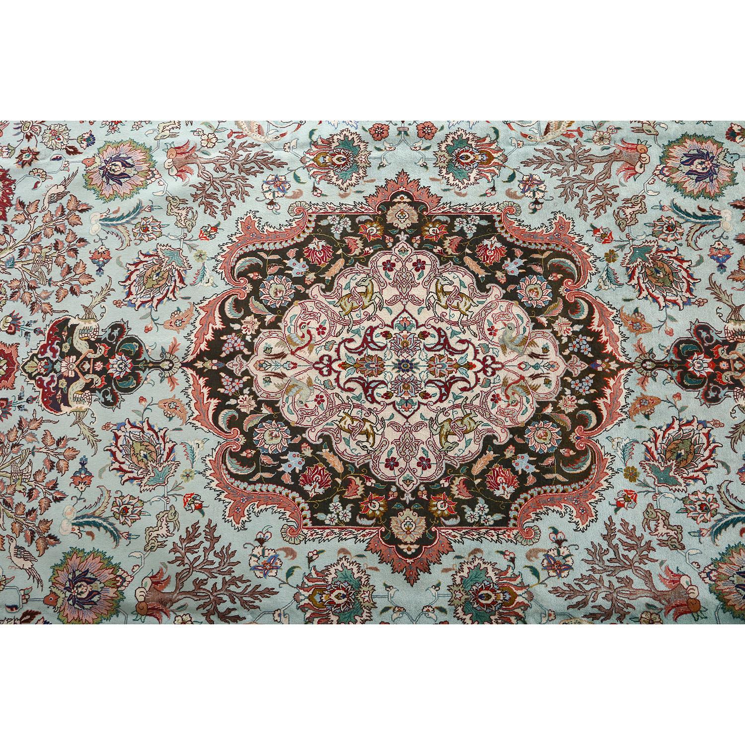 Tabriz persiano vintage - Dimensioni: 16 ft 0 in x 11 ft 10 in In condizioni ottime in vendita a Los Angeles, CA