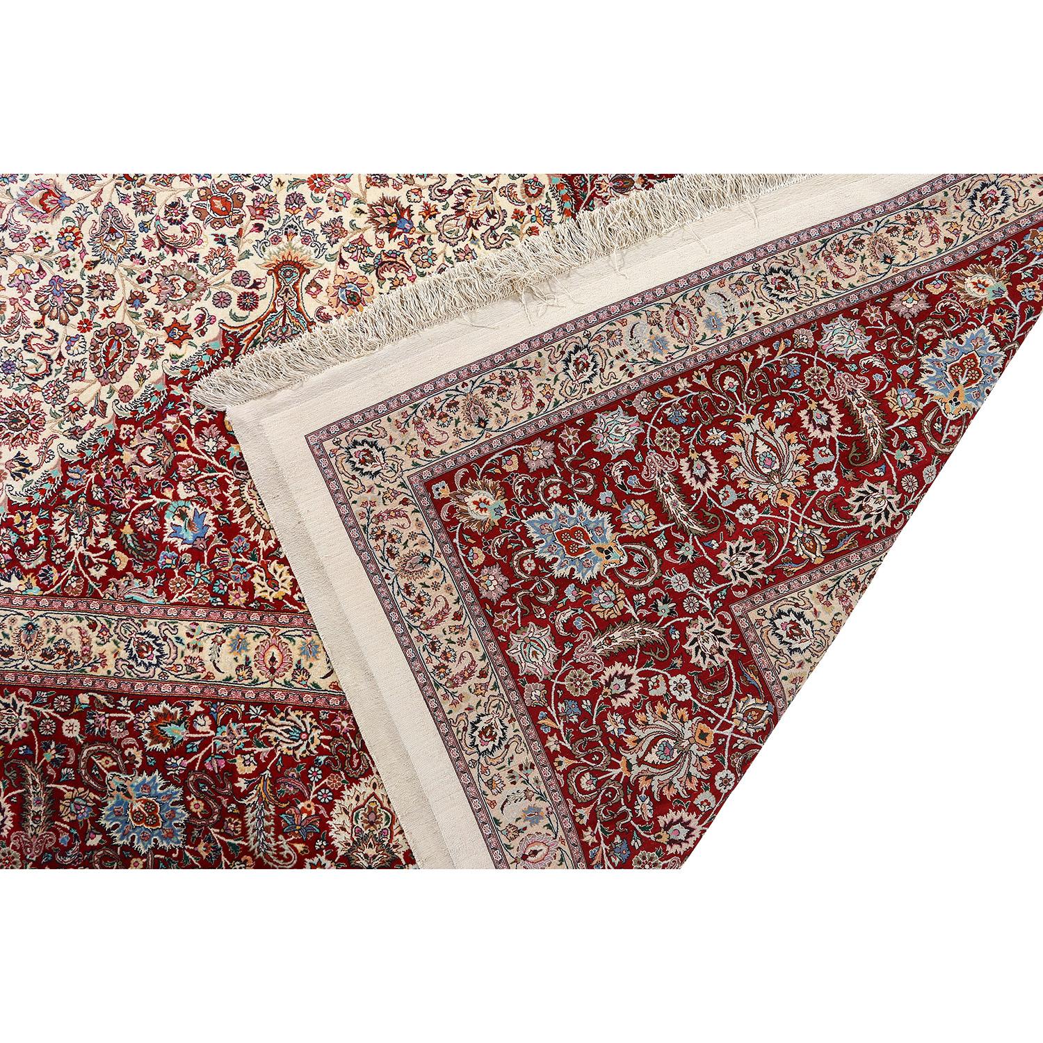 Persiano Vintage Mashad Amoghli - Dimensioni: 17 ft 2 in x 11 ft 7 in in vendita