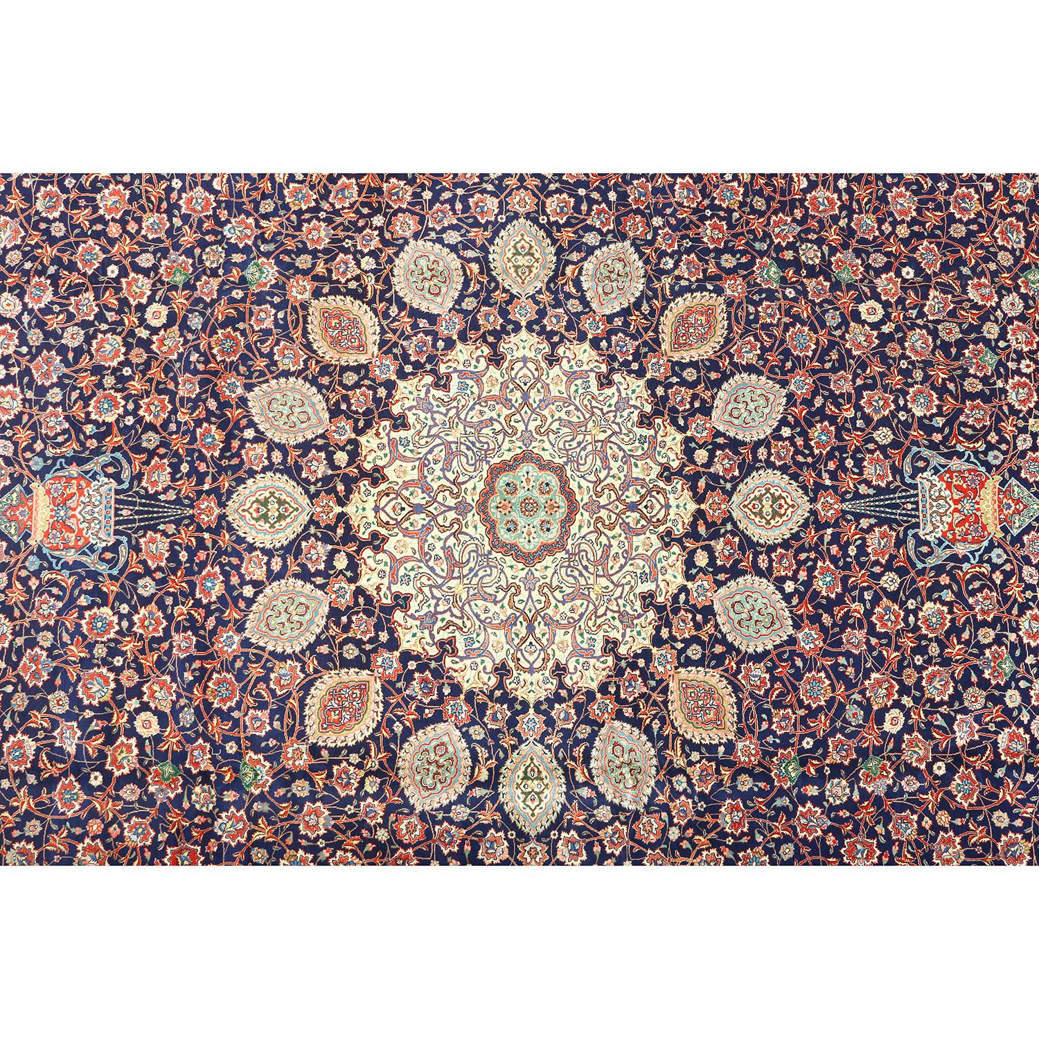 Persian Vintage Tabriz Ardabil - Size: 15 ft 7 in x 10 ft 7 in For Sale