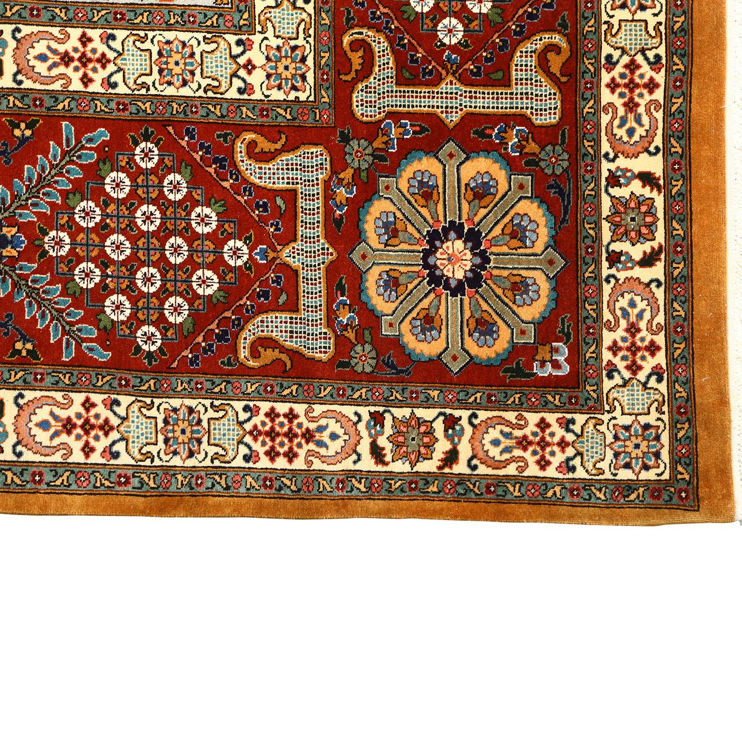 Persian Damoka Collection Vintage Tabriz Heydarzadeh - Size: 12 ft 8 in x 10 ft 1 in For Sale