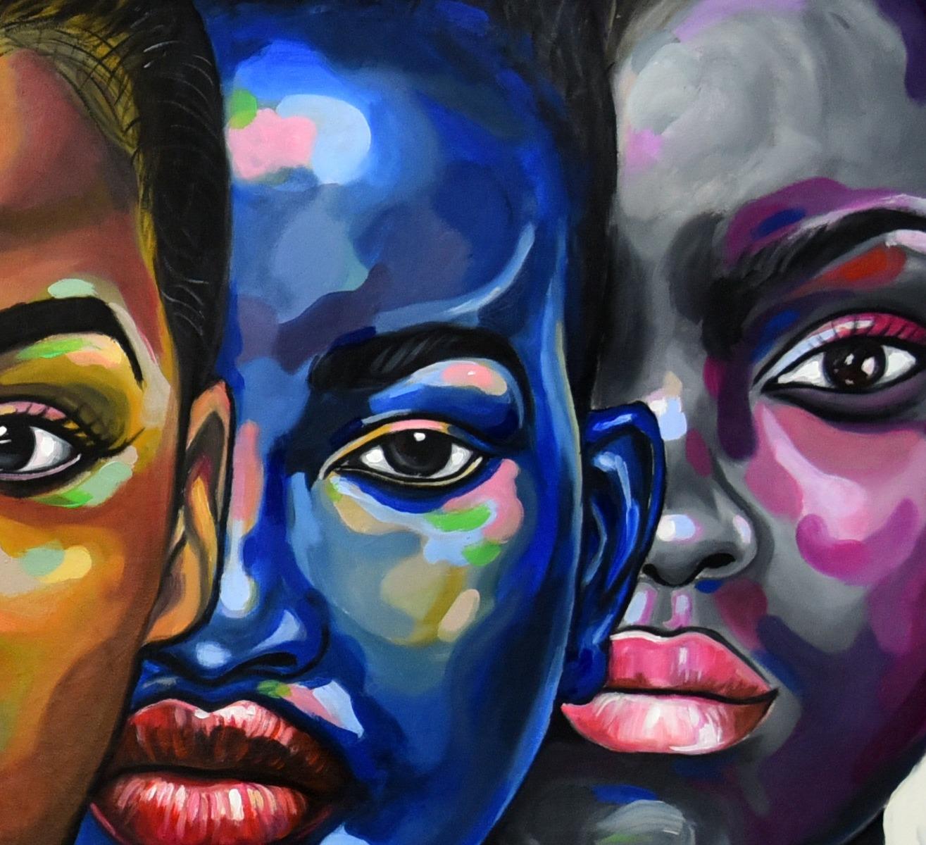 Strength In Diversity 1 - Contemporary Painting by Damola Ayegbayo