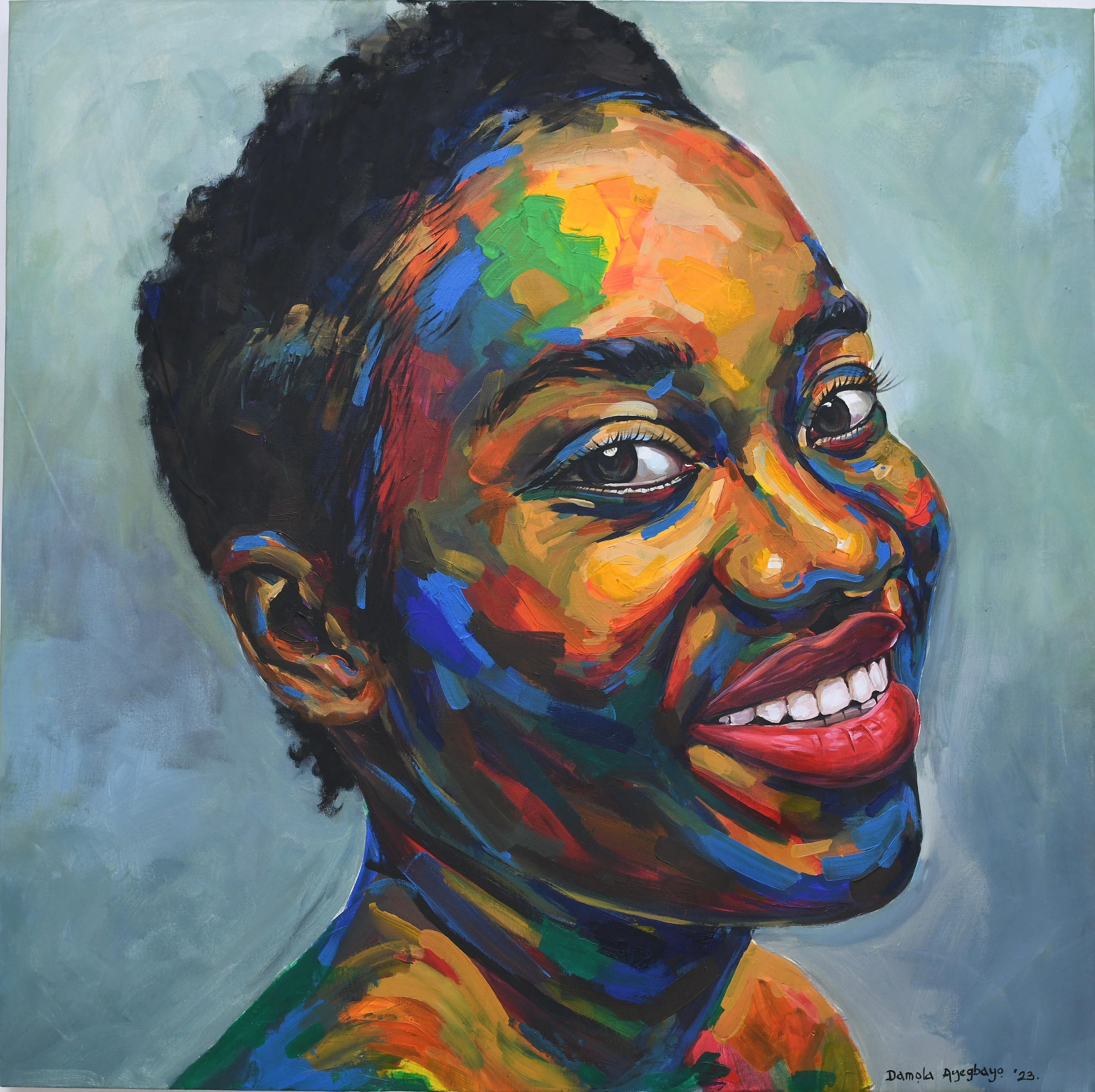 Damola Ayegbayo  Figurative Painting - Against All Odds 7