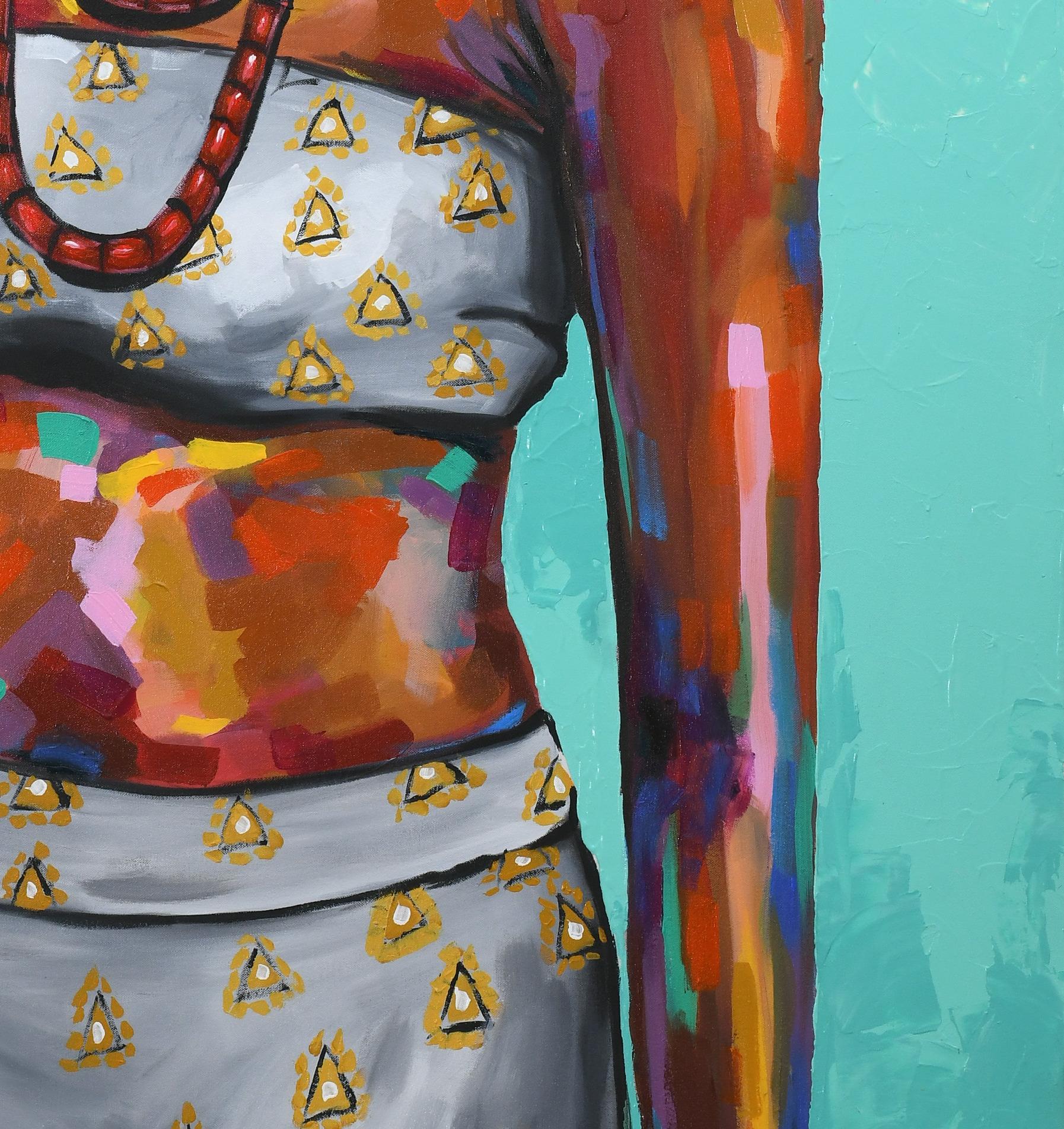 Schwarzer Stolz 4 – Painting von Damola Ayegbayo 