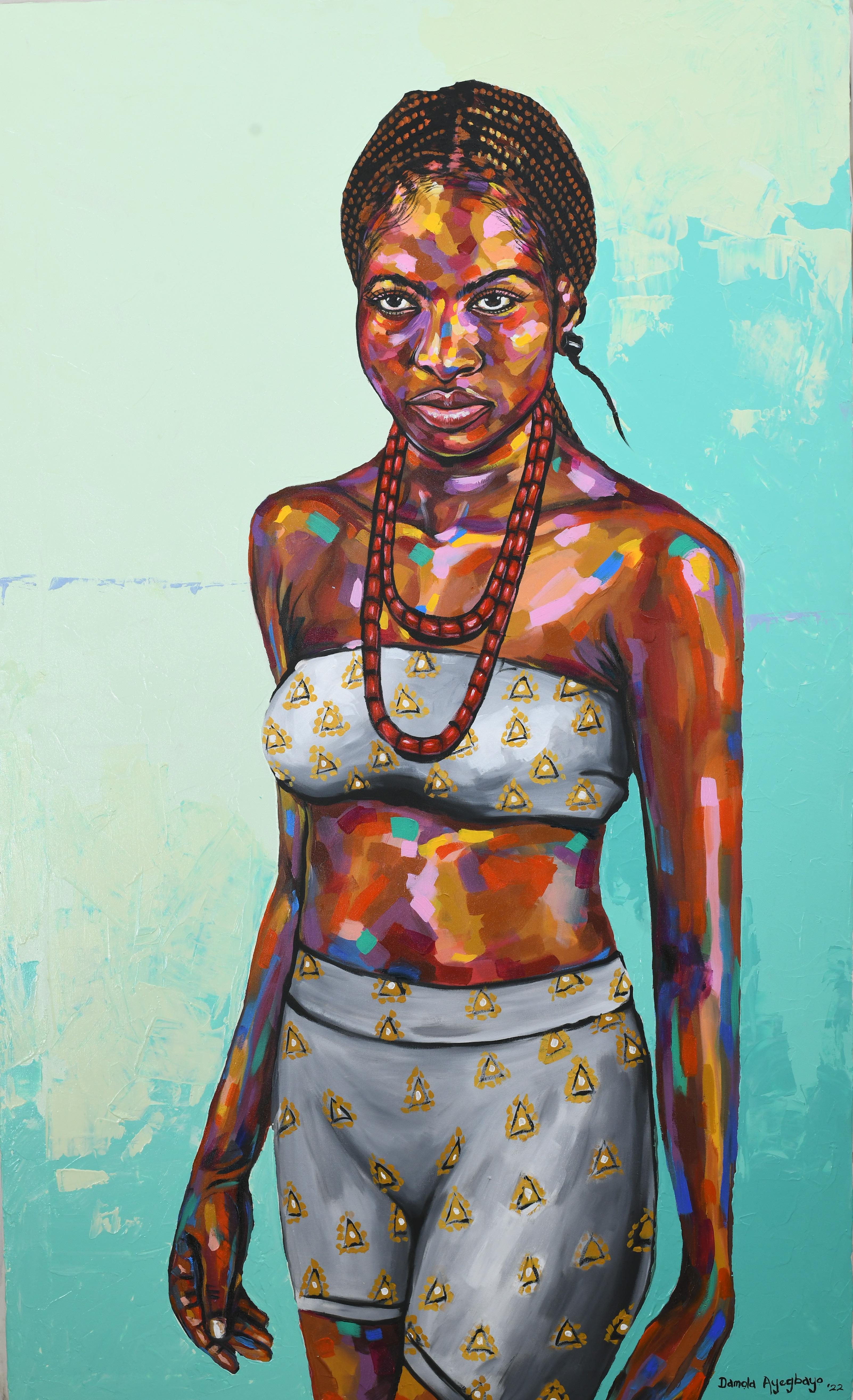 Damola Ayegbayo  Portrait Painting – Schwarzer Stolz 4