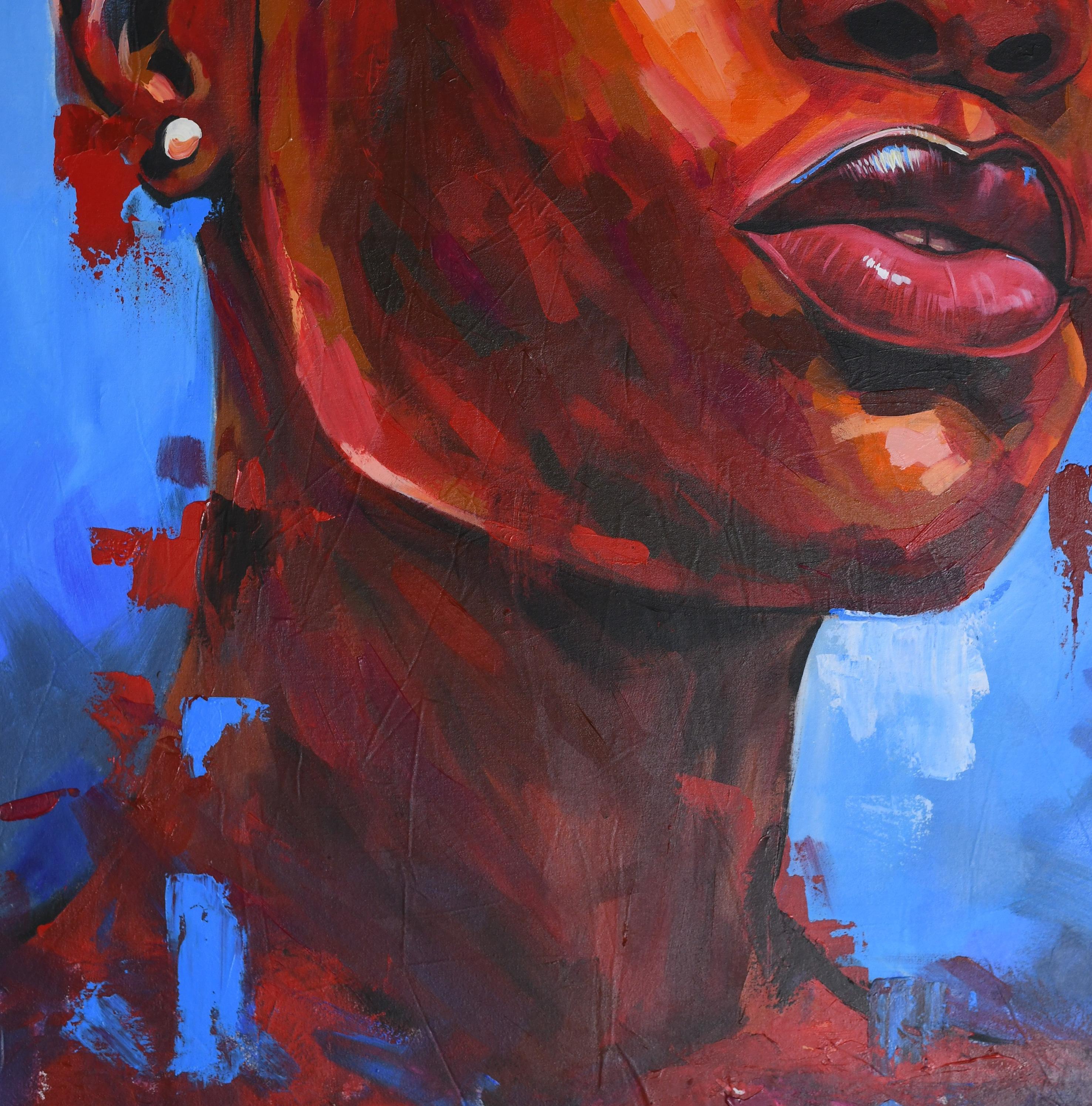Black Pride 5 - Contemporary Painting by Damola Ayegbayo 
