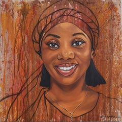 Orgullo negro 7 -Siglo XXI, Contemporáneo, Retrato figurativo, Mujeres bellas