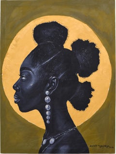 Black Pride 7 -21st Century, Contemporary, Figurative Portrait, Women Floral