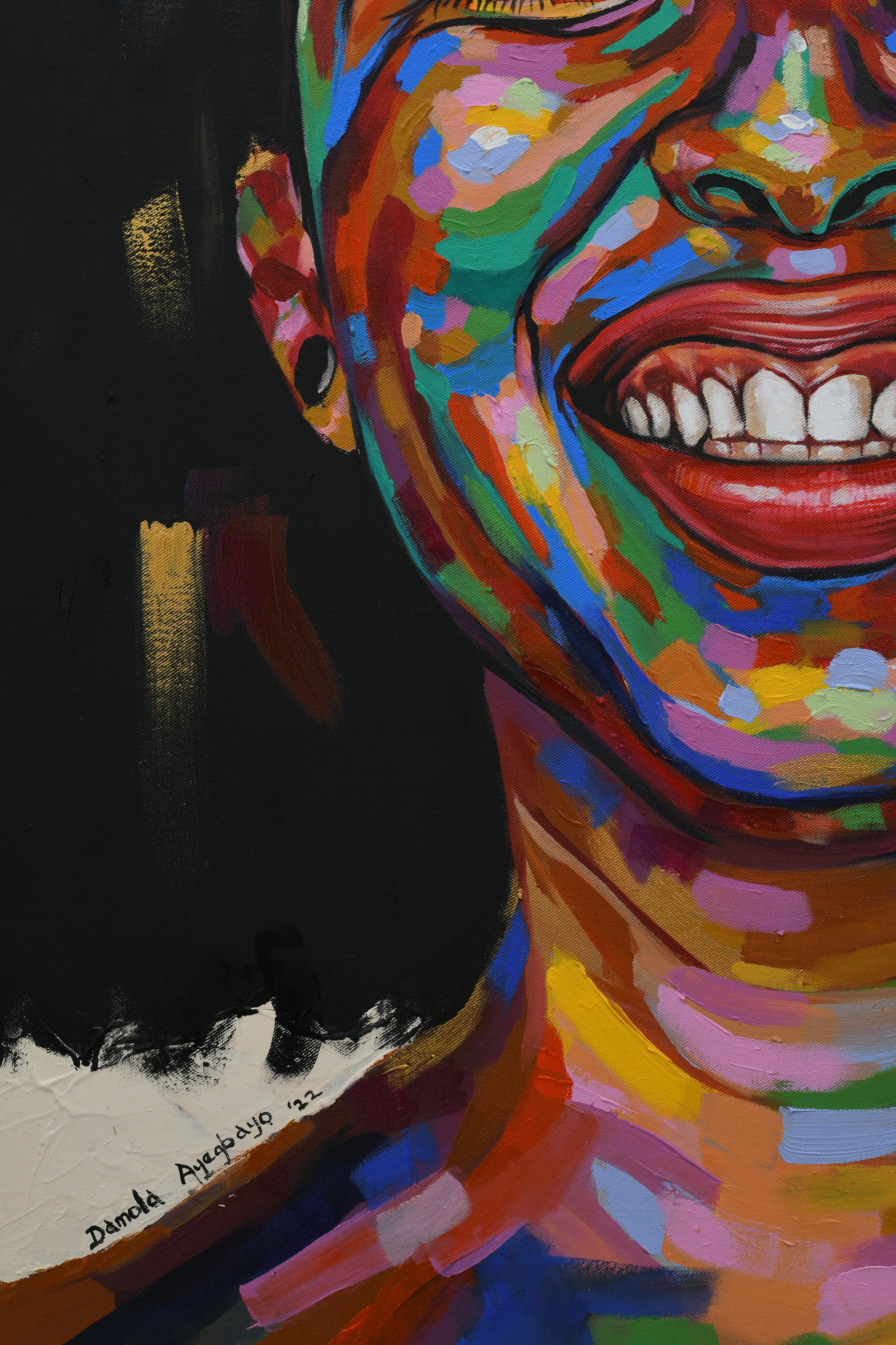 Celebrar la vida 10 - Figurative Painting Negro de Damola Ayegbayo 