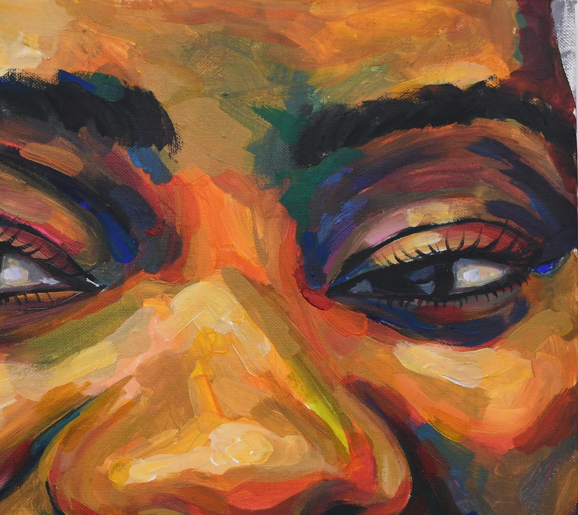 Festeggia la vita 13 - Painting Espressionista di Damola Ayegbayo 