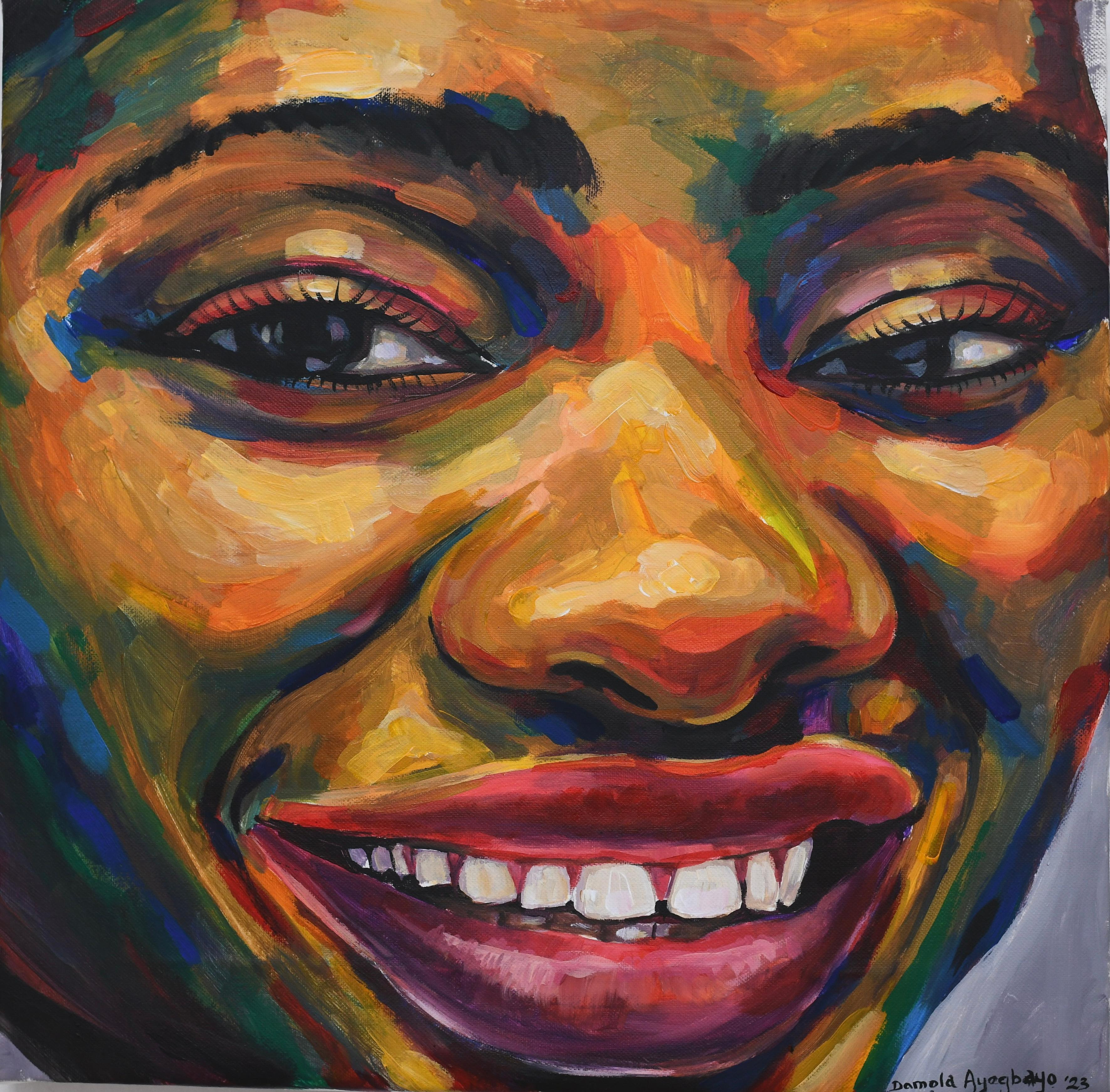 Damola Ayegbayo  Portrait Painting - Celebrate Life 13