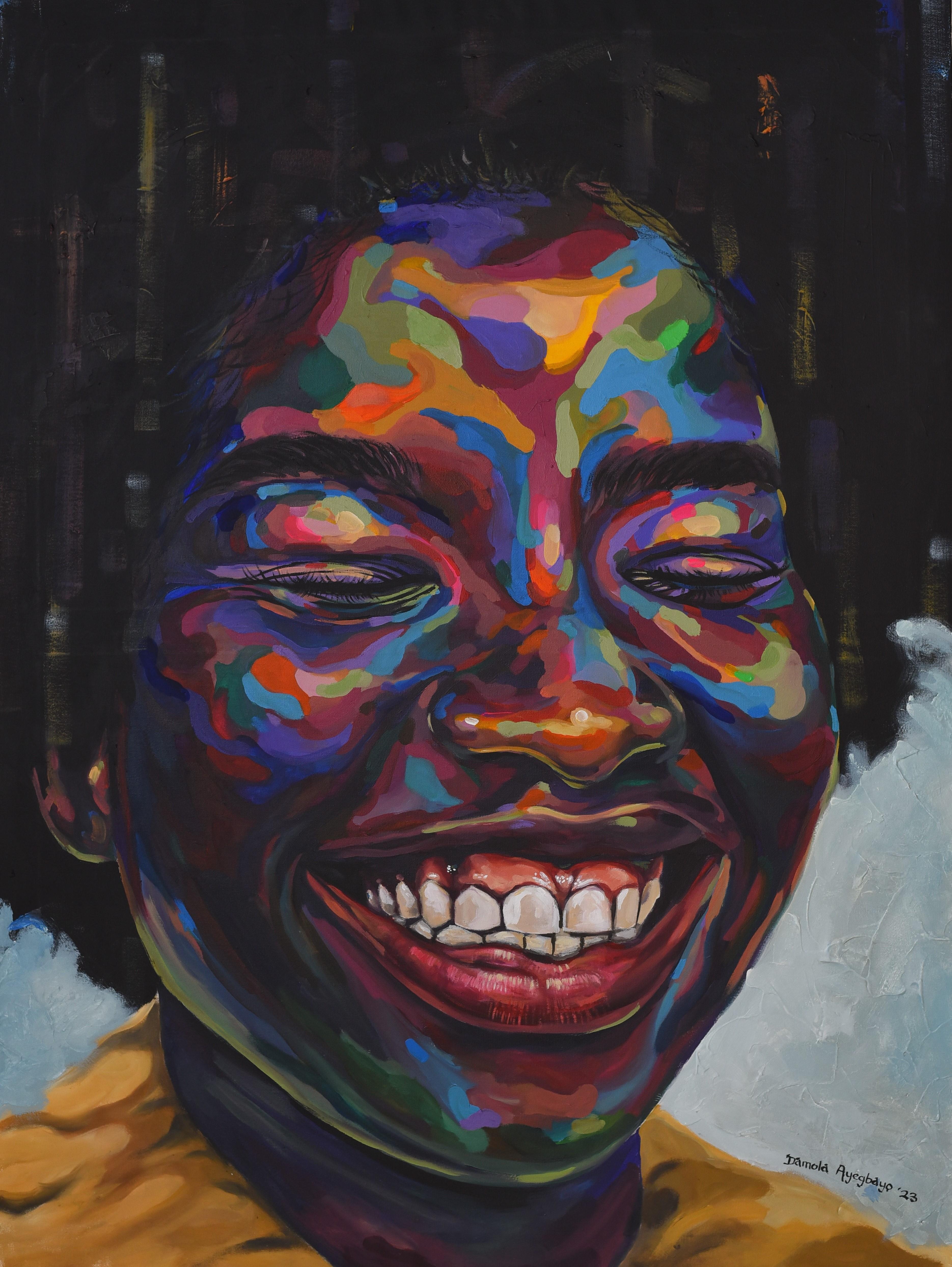 Damola Ayegbayo  Figurative Painting – Feiern Sie das Leben 15