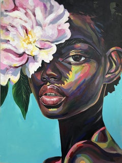 Concealed 2 - 21st Century Contemporary, Figurative Portrait, Women Floral