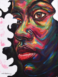 Dissimulé - 21e siècle, Contemporain, Portrait figuratif, Afrique Femmes