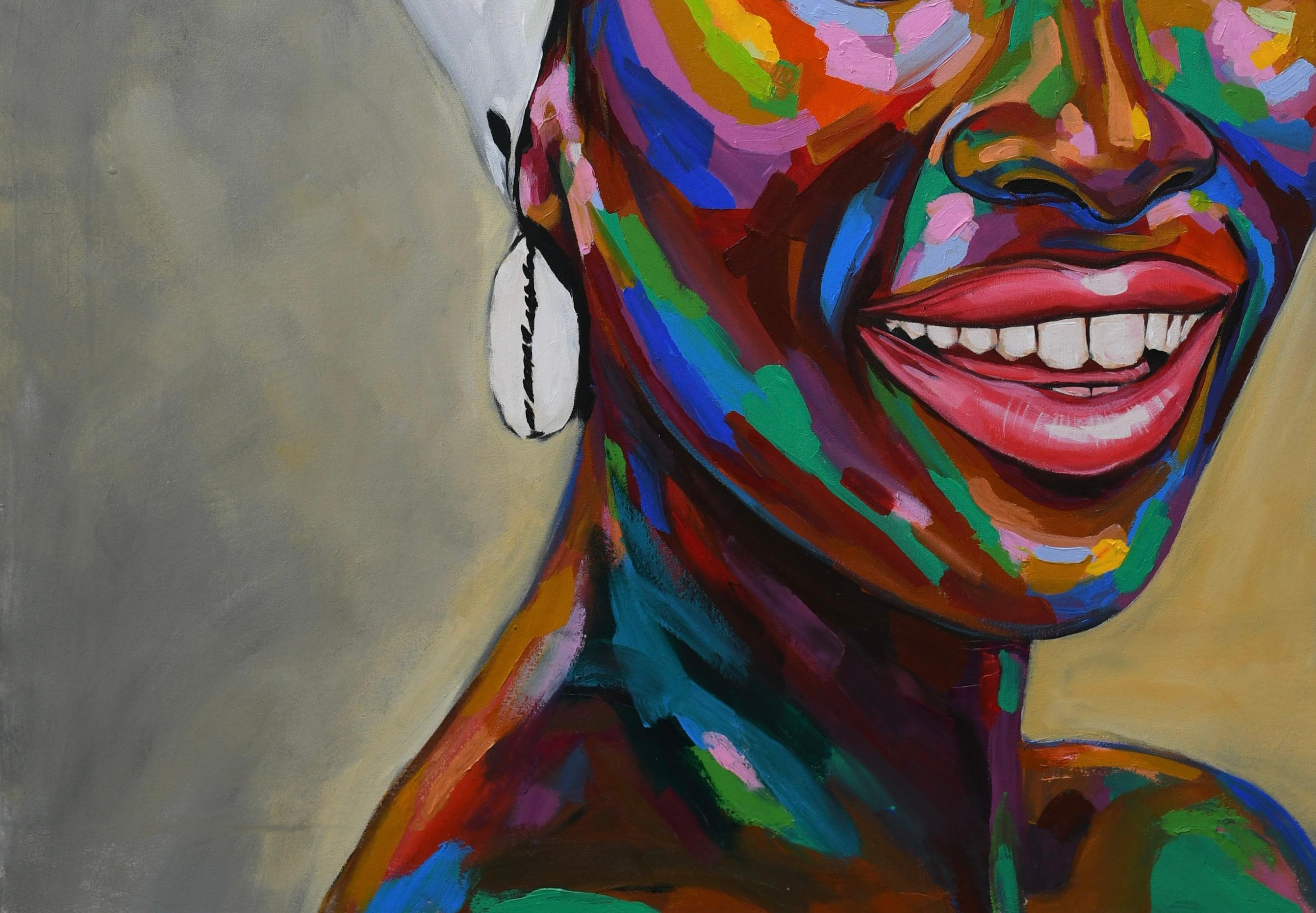 Culture 5 - Expressionist Painting by Damola Ayegbayo 