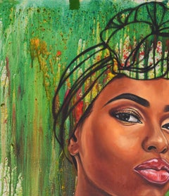 Kultur 9 -21. Jahrhundert, Contemporary, Figuratives Portrait, Frauen, Mode, Augen