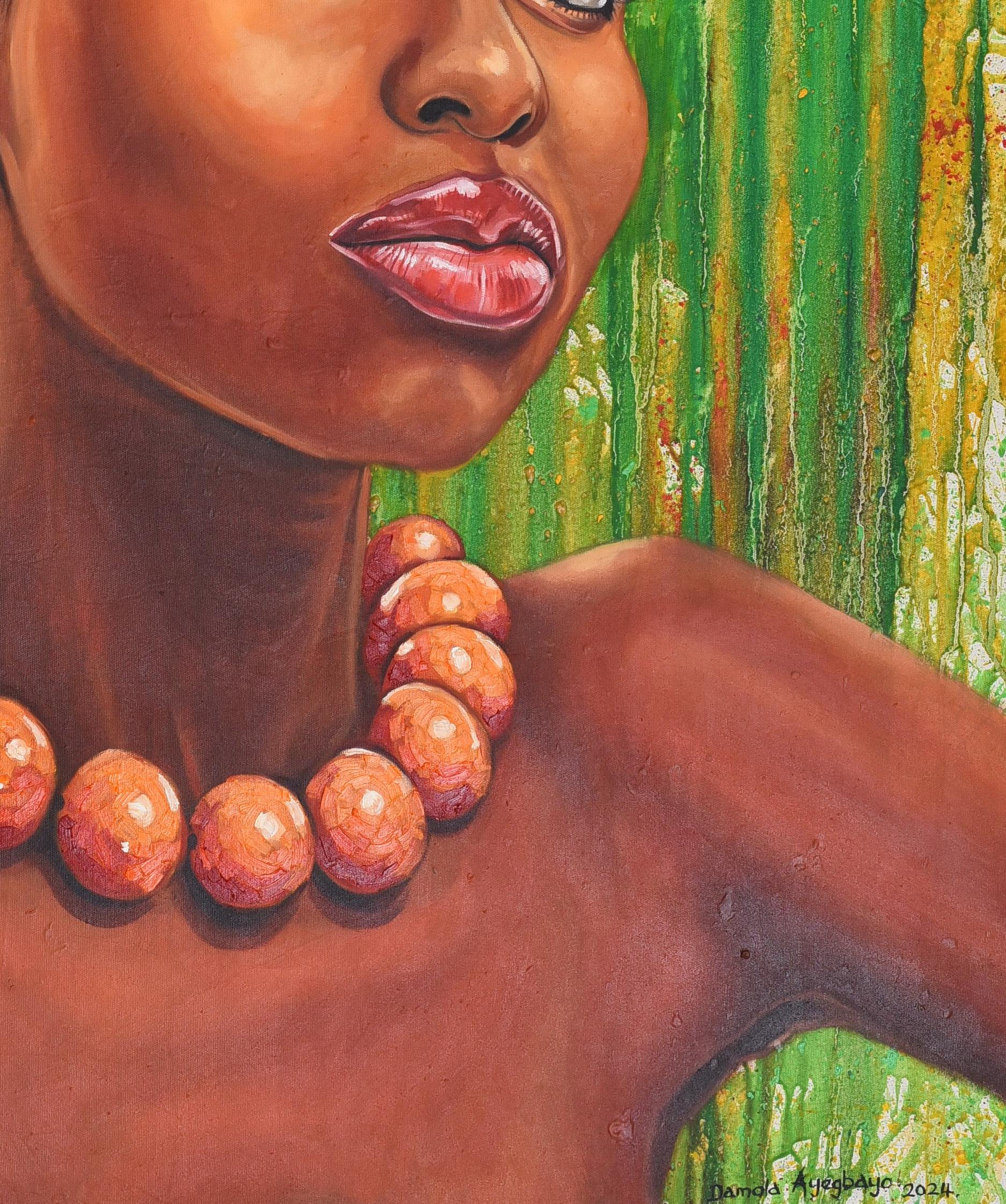 Shipping Procedure
FREE Shipping Worldwide
Ships in a well-protected tube from Nigeria
This work is unique, not a print or other type of copy.
Accompanied by a Certificate of Authenticity (Issued by the Gallery)

A black woman showcasing the beauty