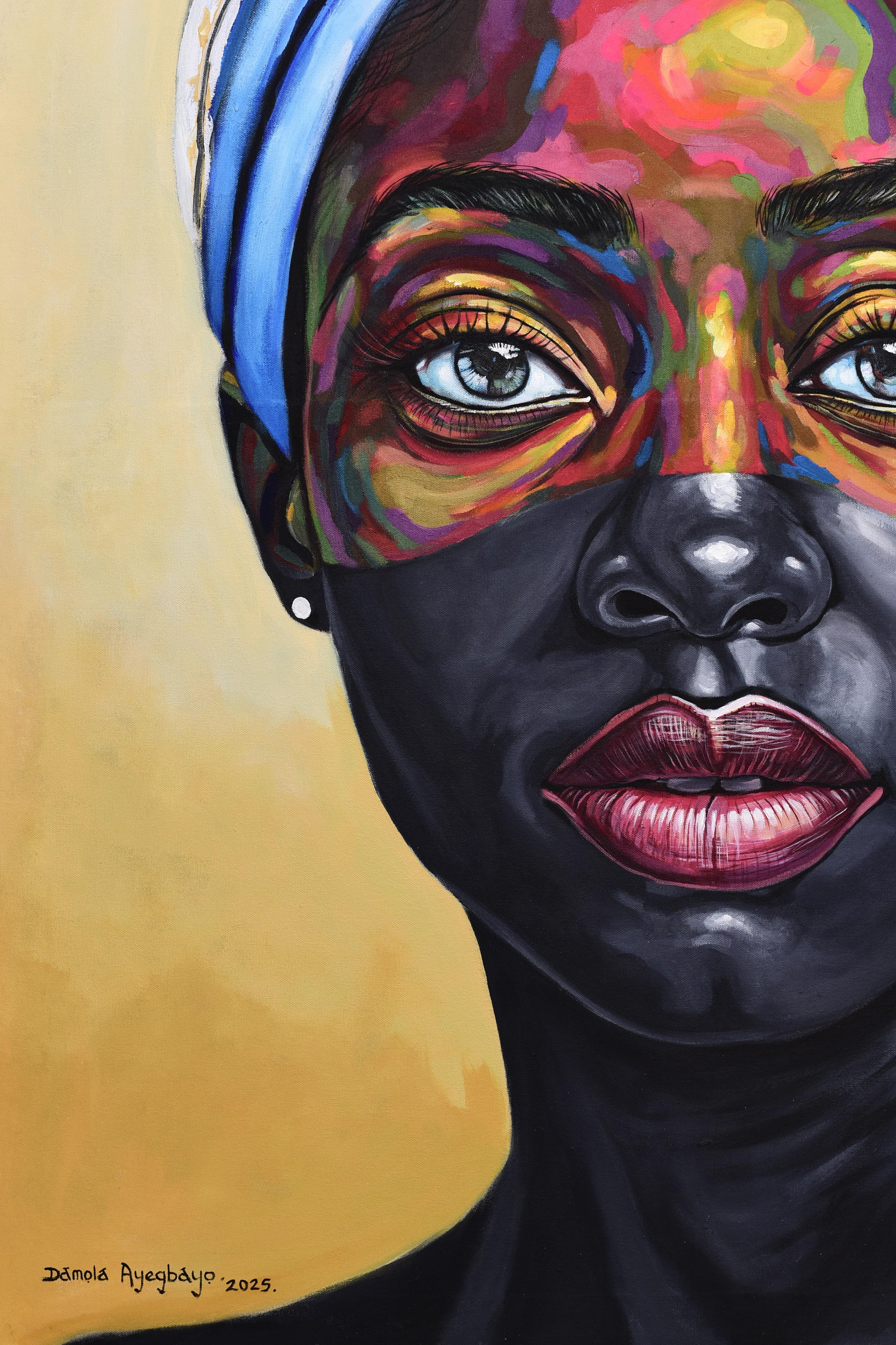 Eniyan (humain) 13 -21e siècle, Contemporain, Portrait figuratif, Afrique Femmes en vente 1
