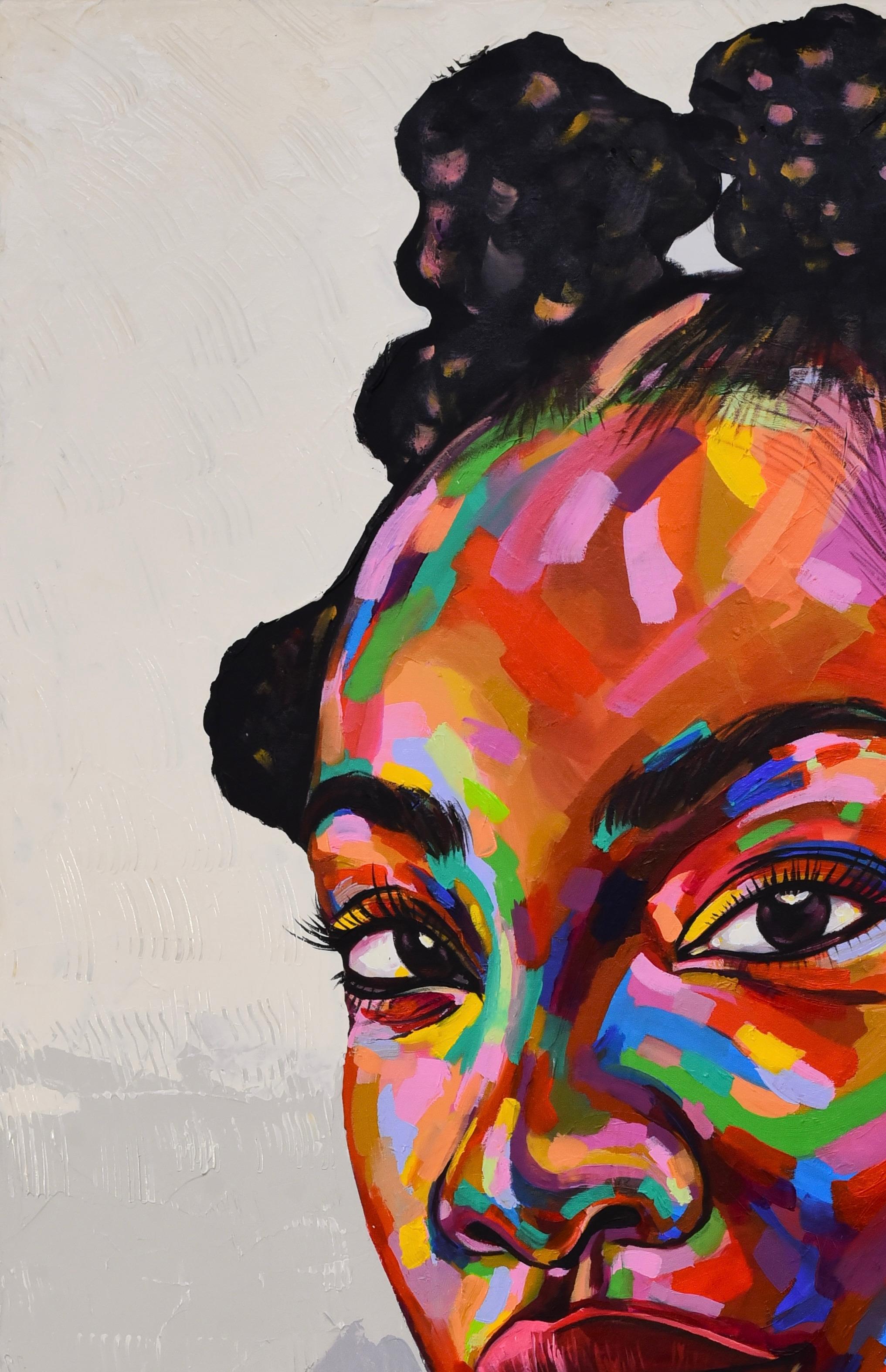 Eniyan (Human) 5 - Painting by Damola Ayegbayo 