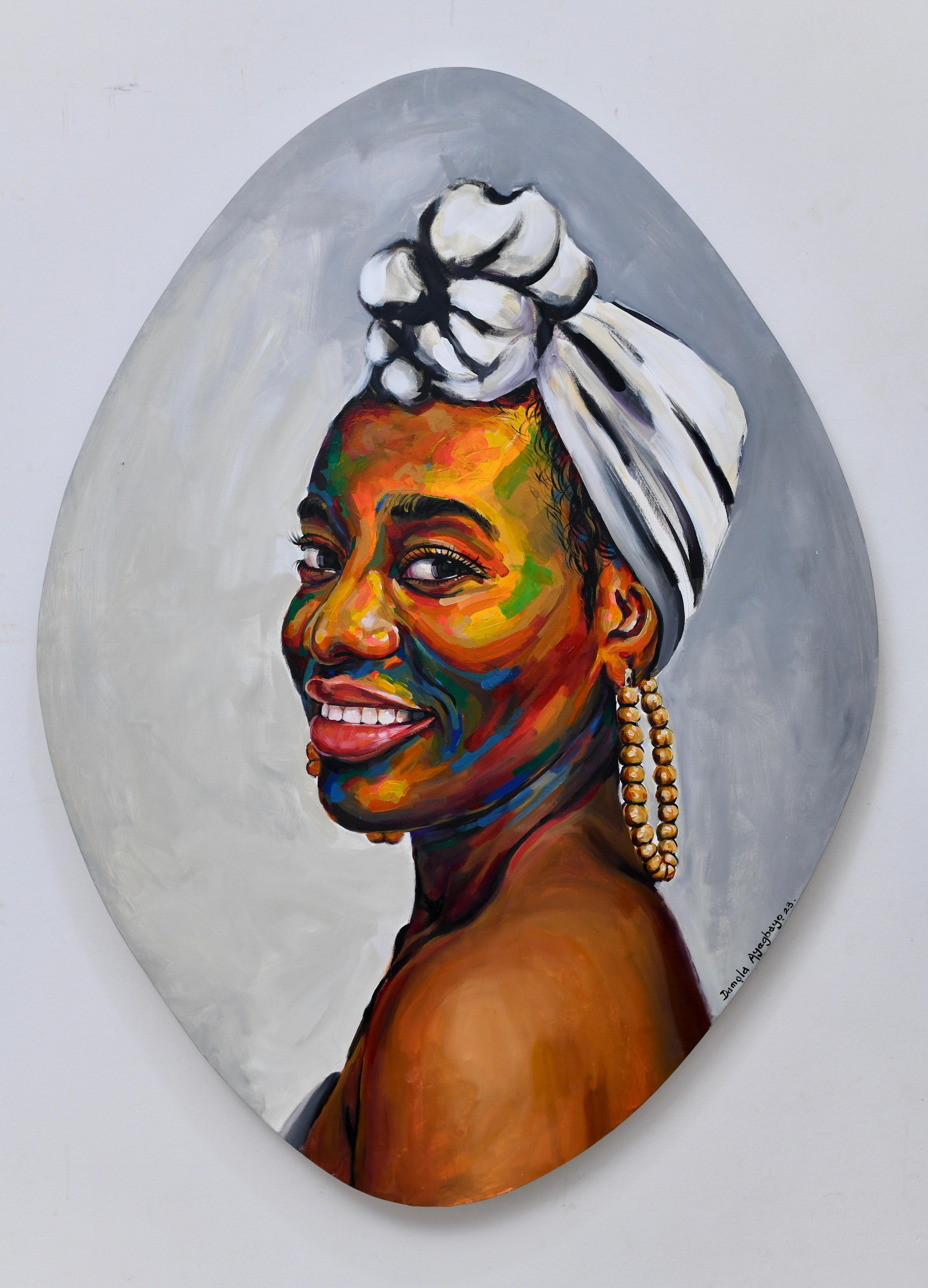 Damola Ayegbayo  Portrait Painting - Eniyan (Human) 7