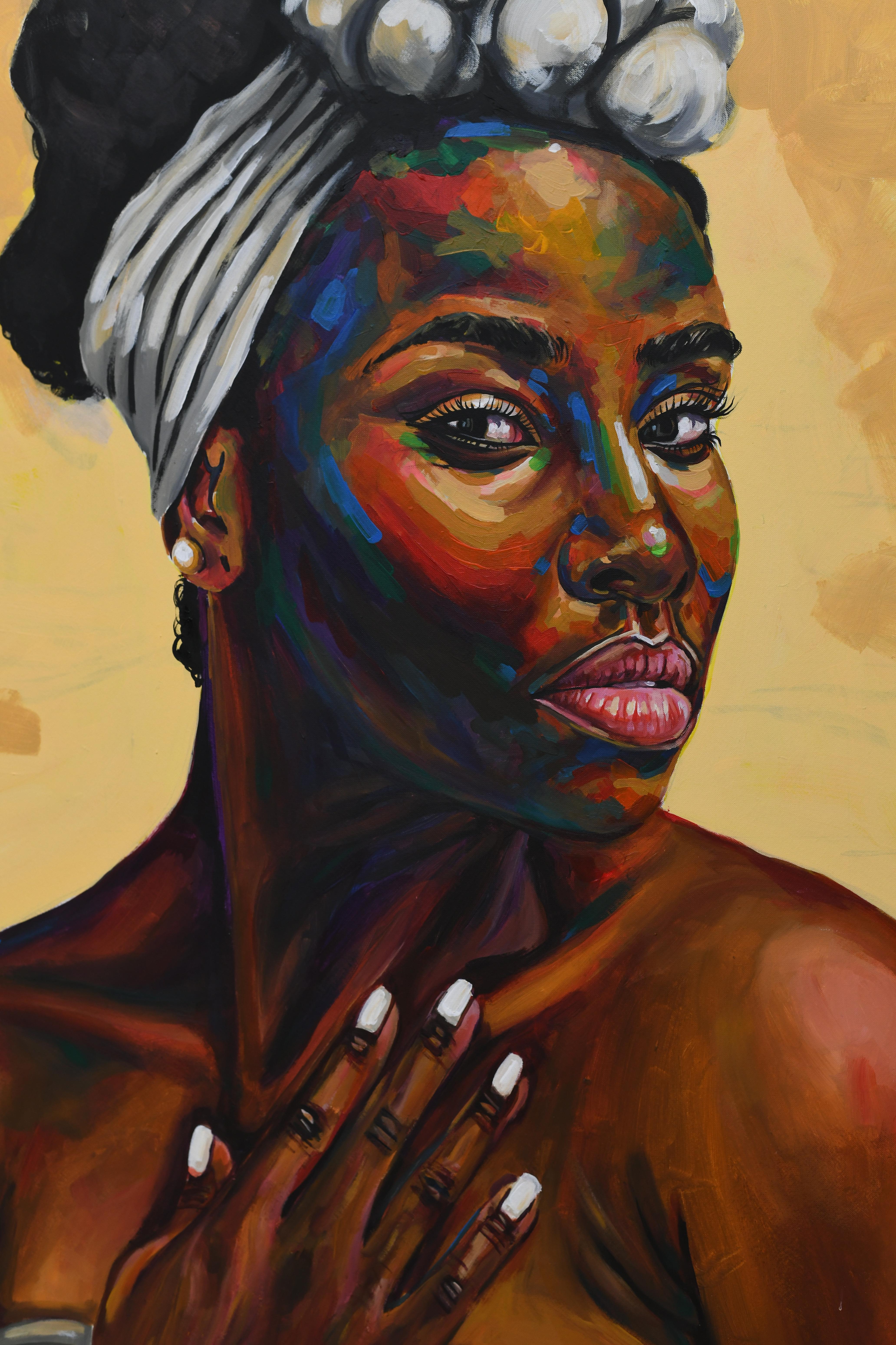 Eniyan (Umano) 8 - Painting Contemporaneo di Damola Ayegbayo 