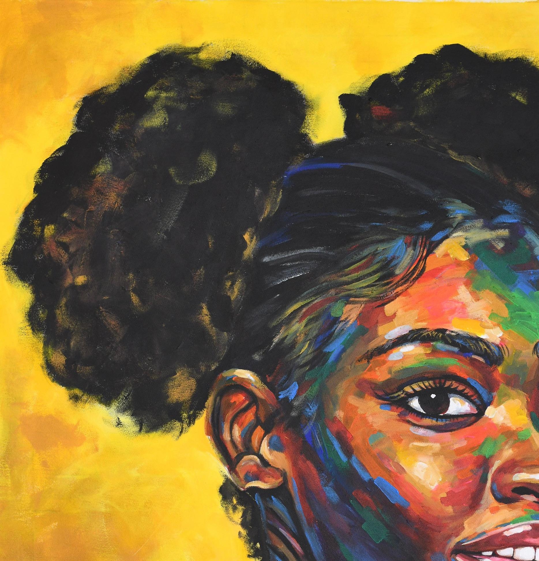Eniyan (Umano) 9 - Painting di Damola Ayegbayo 