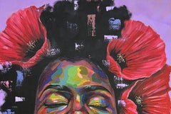 Feminine Royalty 4 -21st Century Contemporary, Figurative Portrait, Women Floral