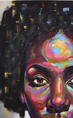 Libero ma affamato 7 -21° secolo, Contemporaneo, Ritratto figurativo, Africa, Donne