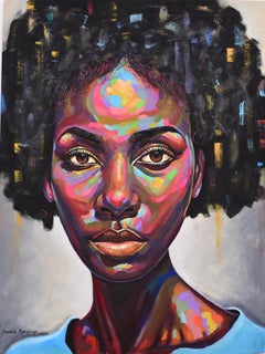 Free But Hungry 7 -21e siècle, Contemporain, Portrait figuratif, Afrique Femmes