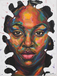 Aislamiento 4 - Siglo XXI, Contemporáneo, Retrato Figurativo, Mujer, Colores