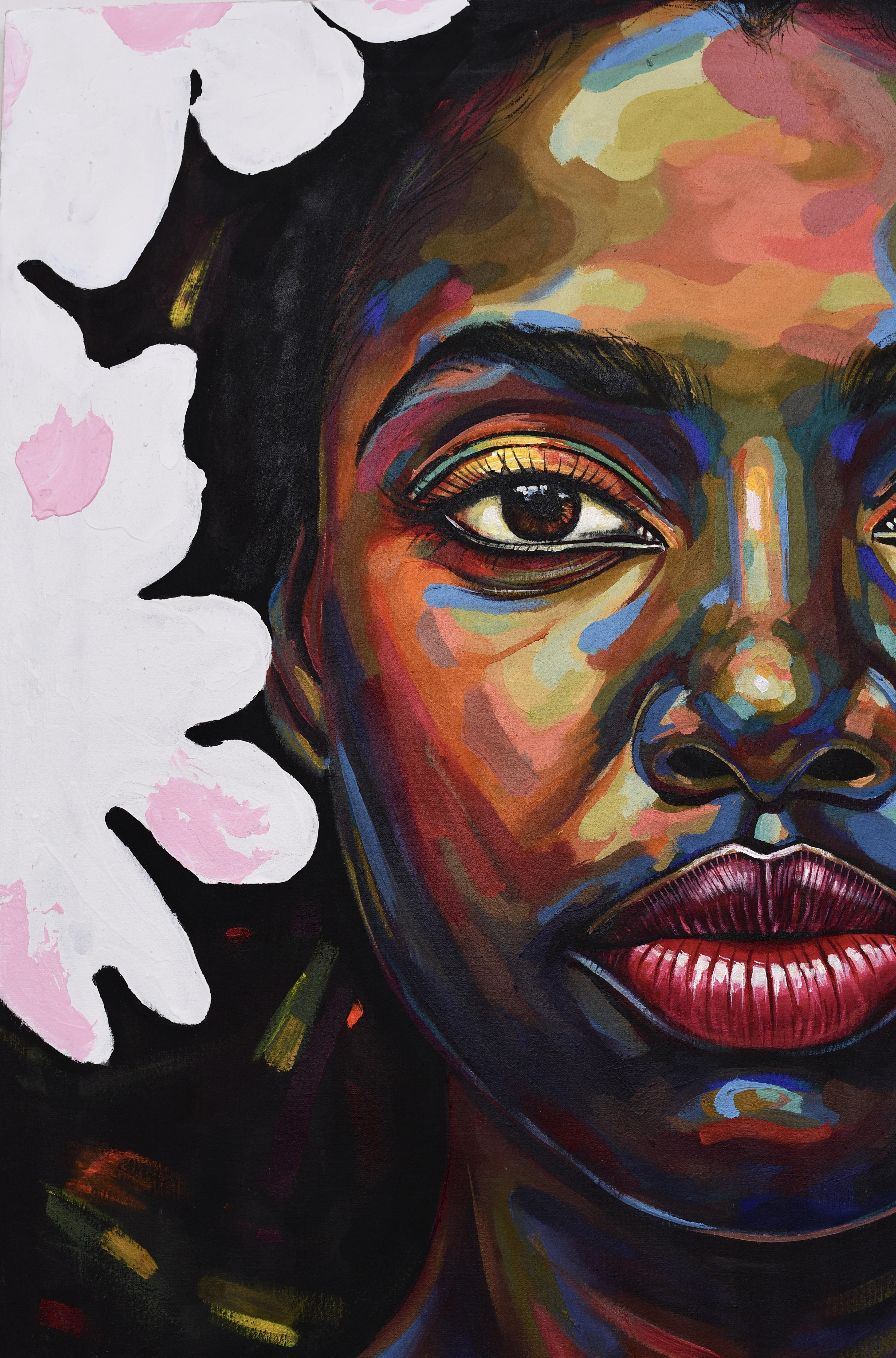 Isolation 6 - 21st Century, Contemporary, Figurative Portrait, Women, Colours For Sale 1
