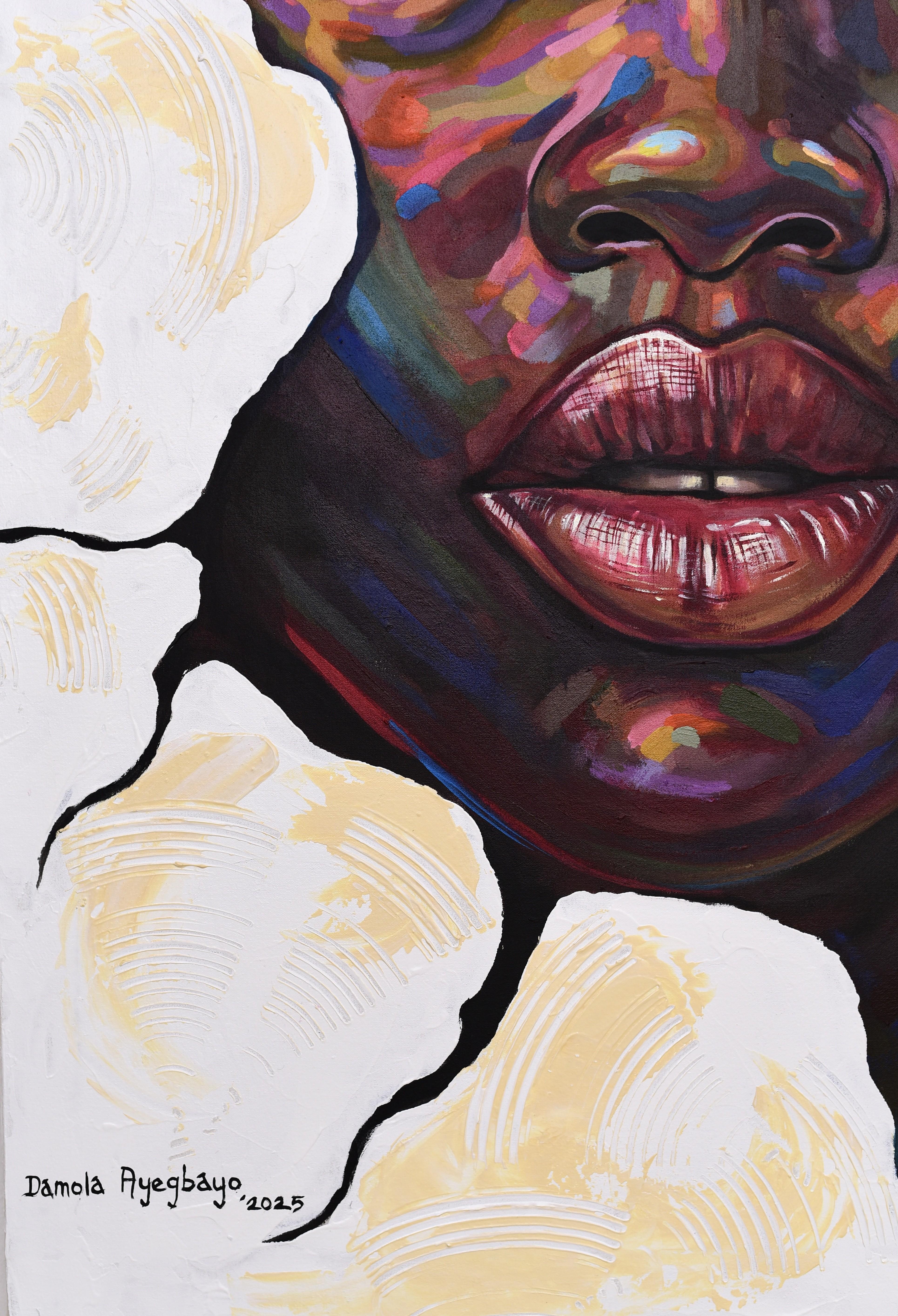 Isolation 7 - XXI secolo, Contemporaneo, Ritratto figurativo, Donne, Colori - Painting di Damola Ayegbayo 