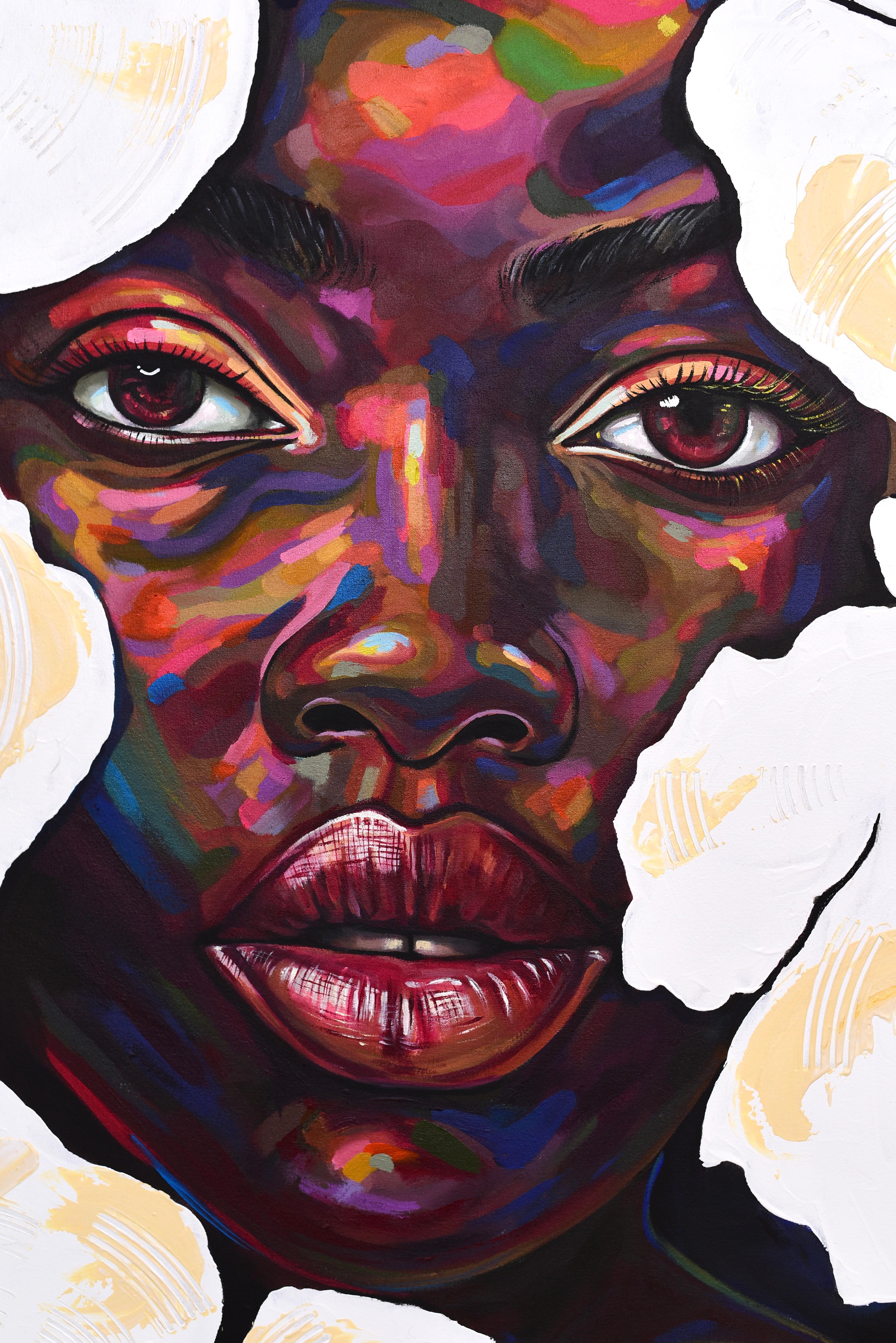 Isolation 7 - XXI secolo, Contemporaneo, Ritratto figurativo, Donne, Colori in vendita 1
