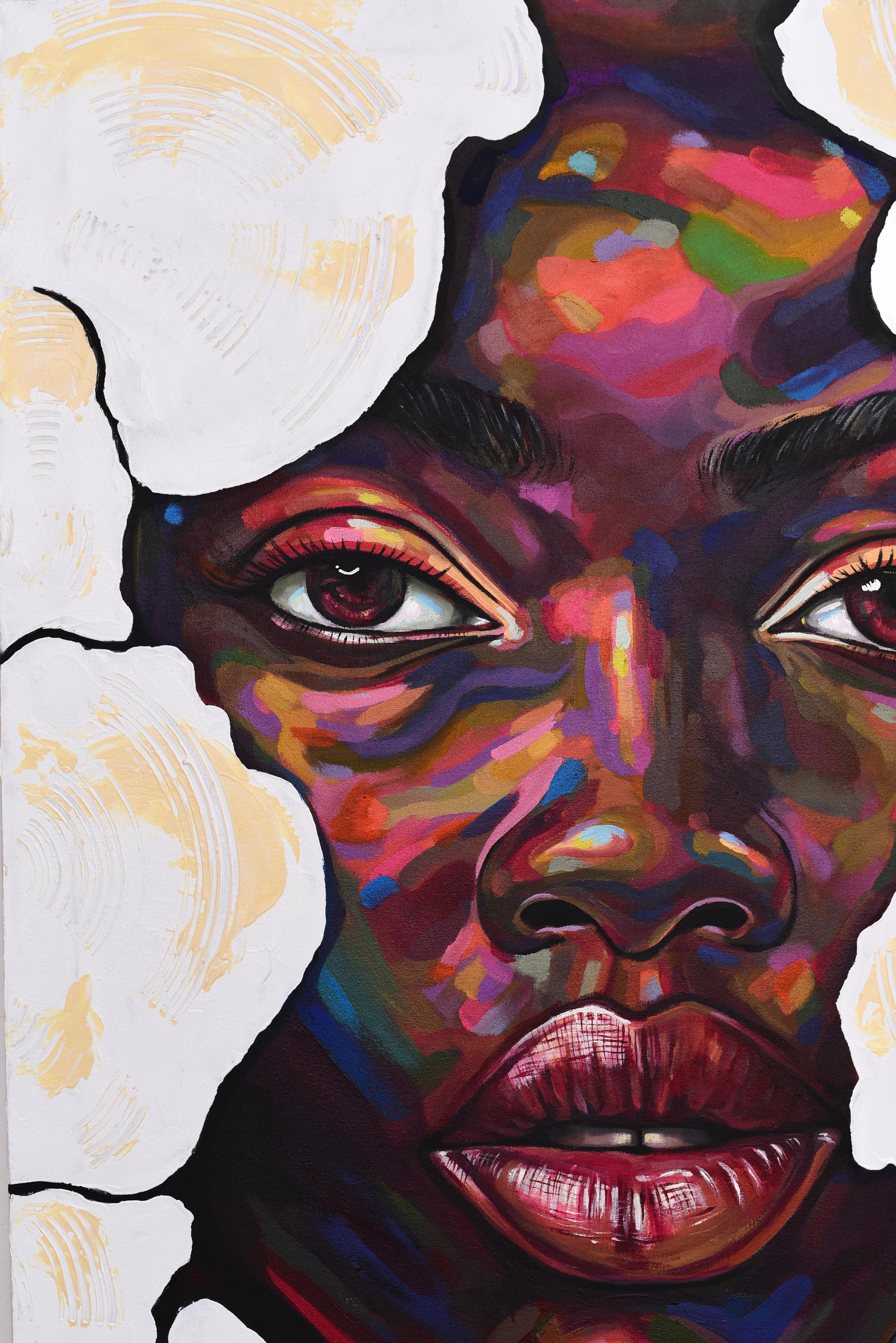 Isolation 7 - XXI secolo, Contemporaneo, Ritratto figurativo, Donne, Colori in vendita 2