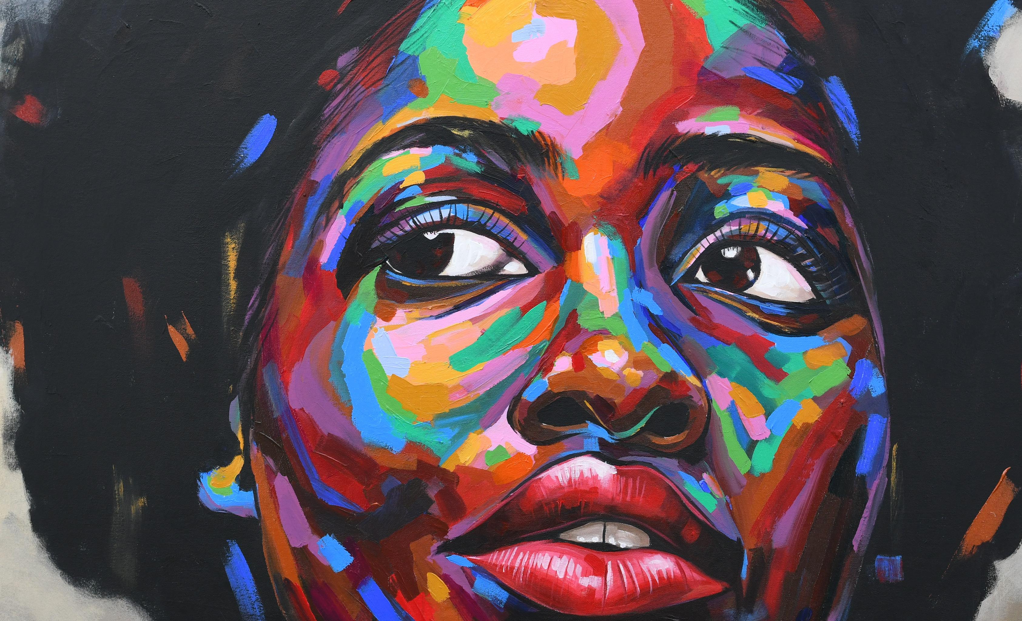 Looking Beyond 4 - Painting by Damola Ayegbayo 