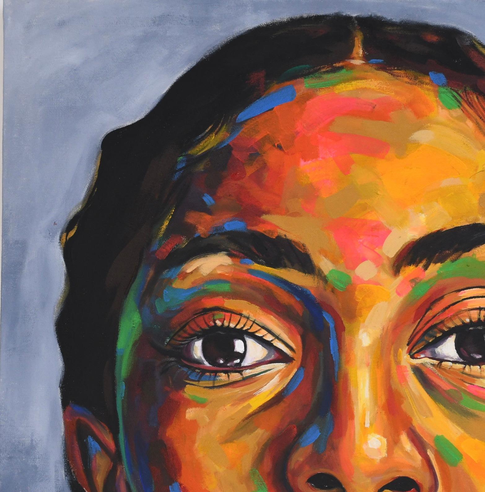« Looking Beyond 4 » - Painting de Damola Ayegbayo 