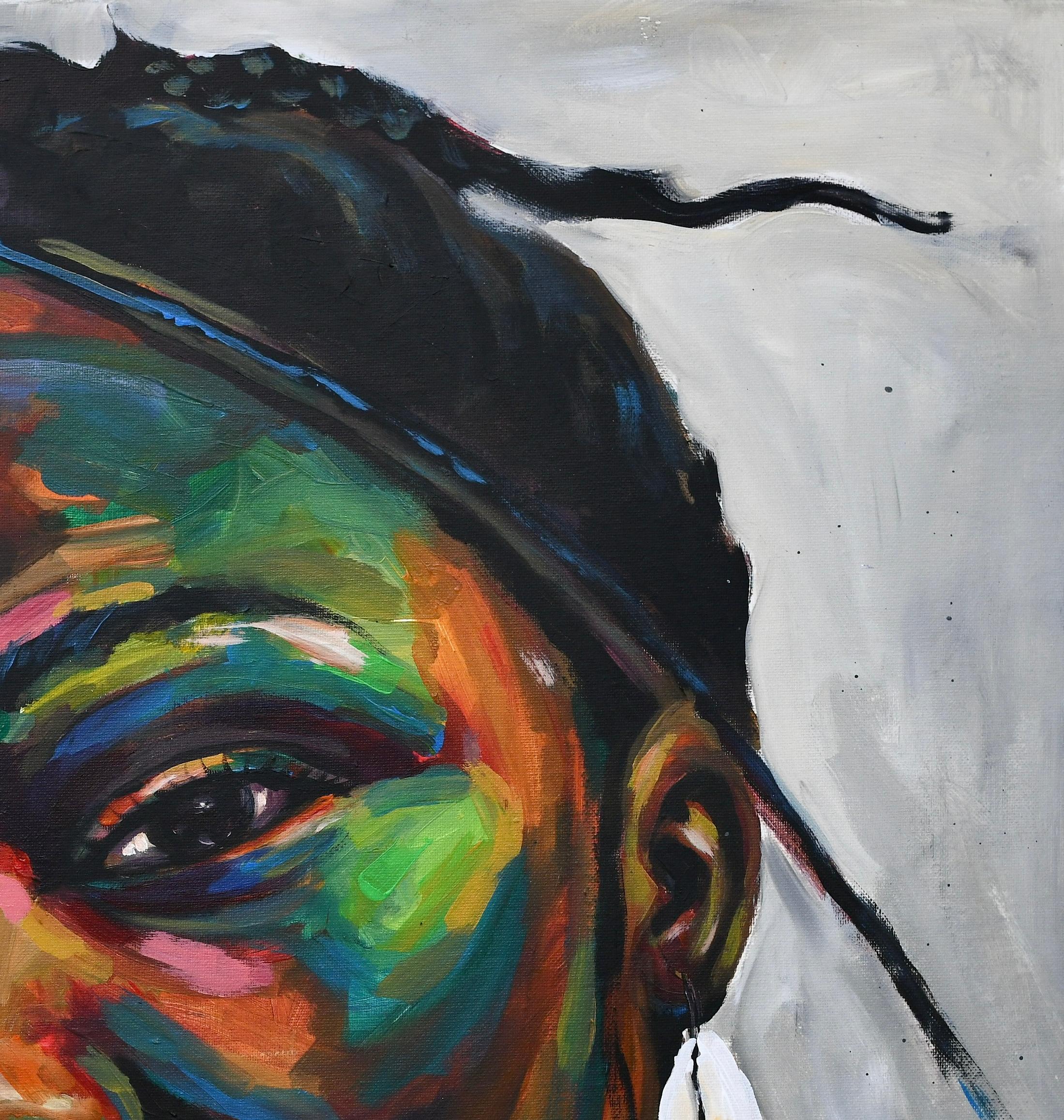 Muddled 2 - Painting Espressionista di Damola Ayegbayo 