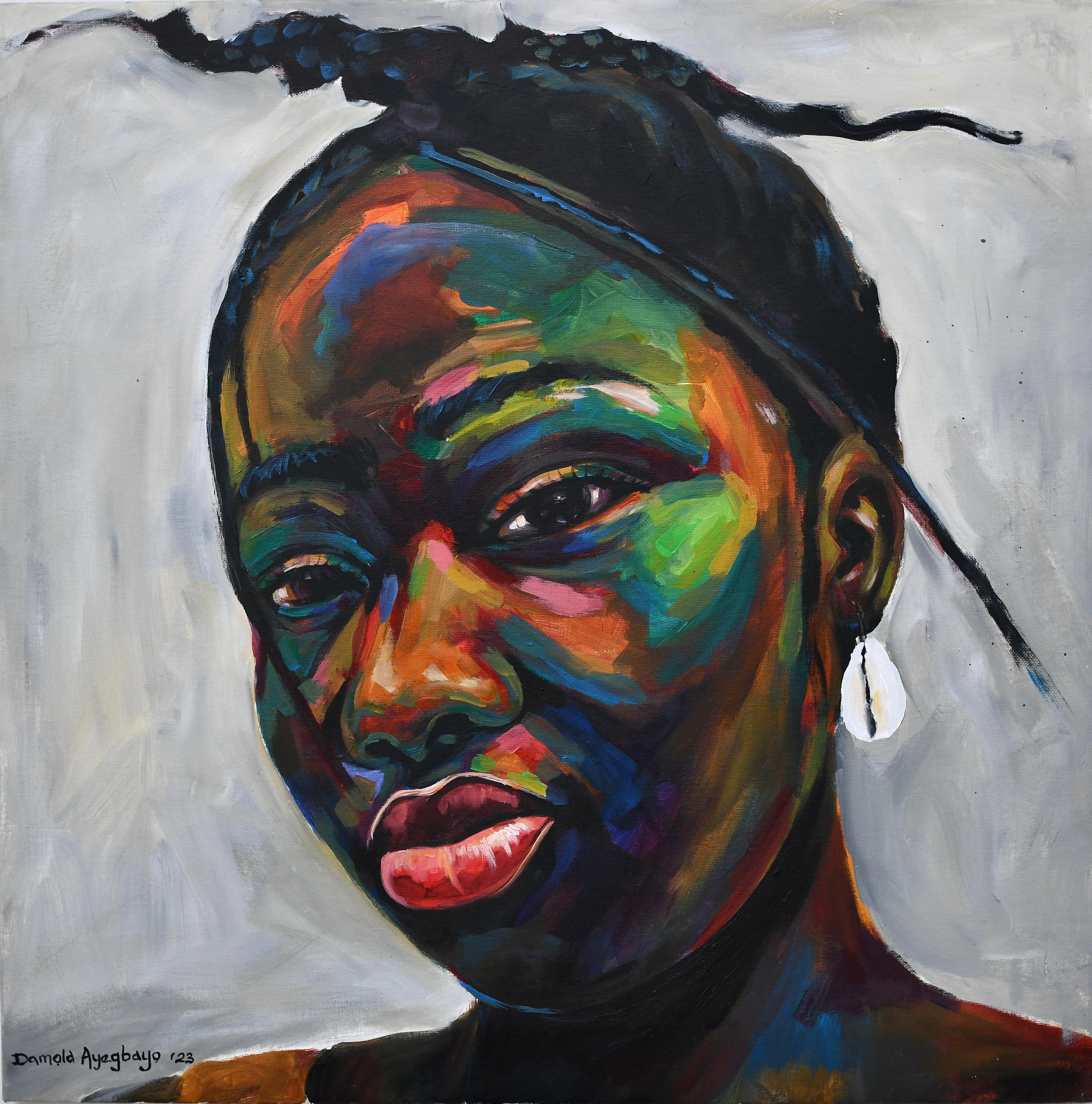 Portrait Painting di Damola Ayegbayo  - Muddled 2