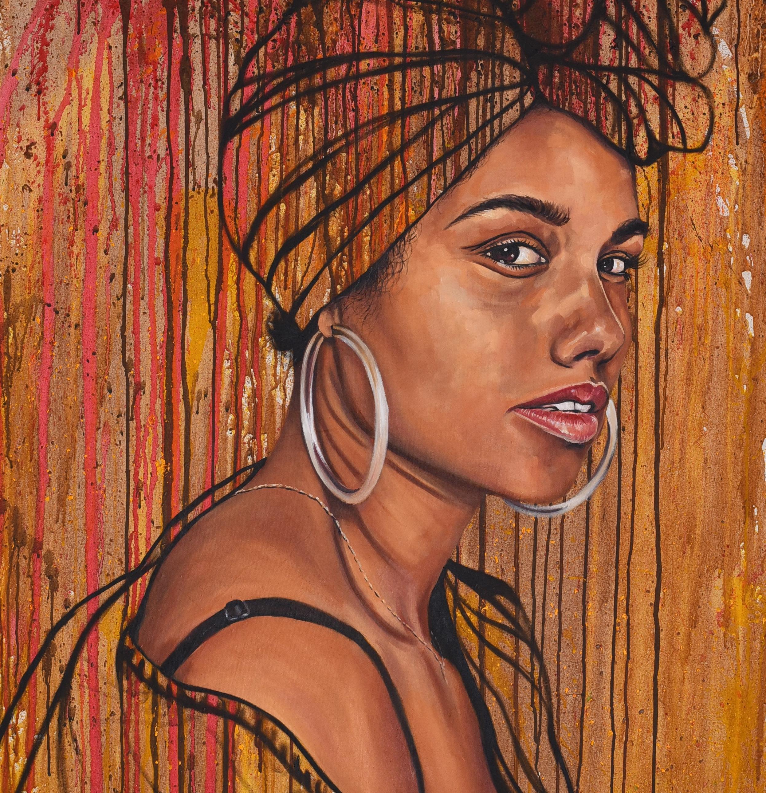 Scopo dell'esistenza 14 - XXI secolo, Contemporaneo, Ritratto figurativo, Donna in vendita 1