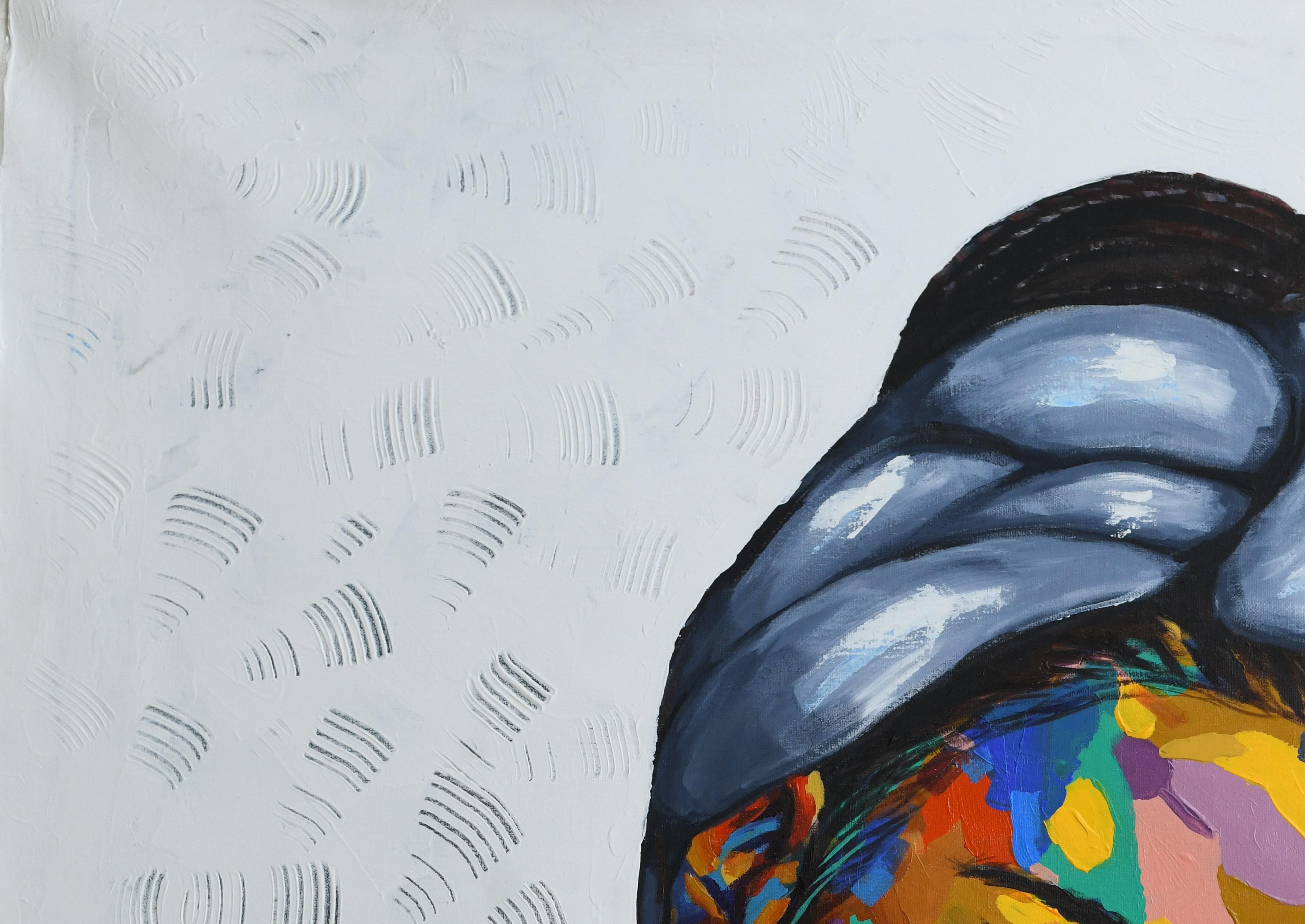 Purpose of Existence 5 - Contemporary Painting by Damola Ayegbayo 