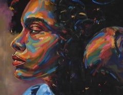 Schwesternschaft 2 -21. Jahrhundert, Zeitgenössisch, Figuratives Portrait, Frauen Afrika Liebe